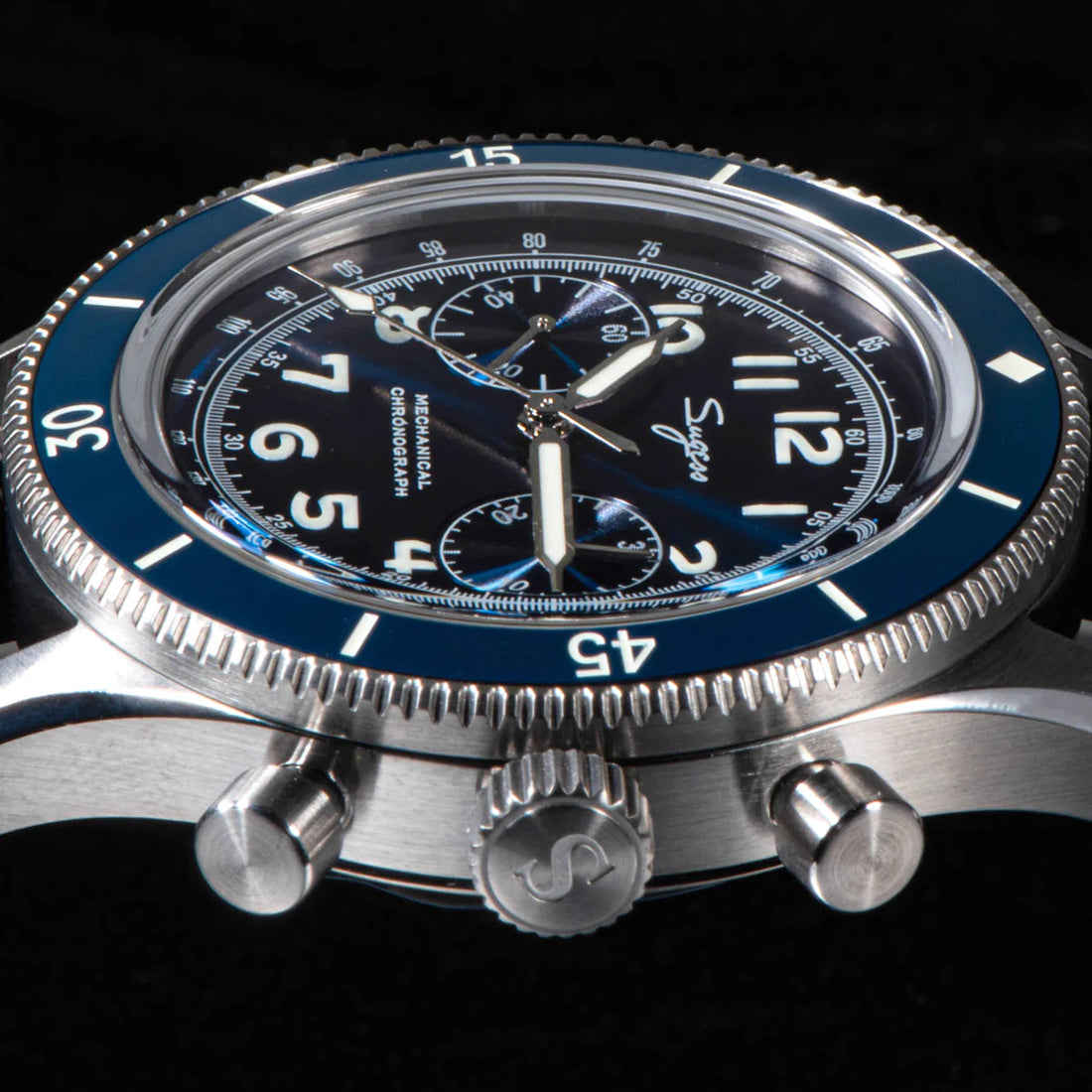 苏格斯复古计时码表 SU1901F001GN/SN