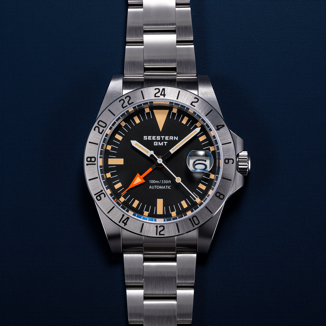Seestern Heritage S436-2 BB Black Dial GMT Automatic