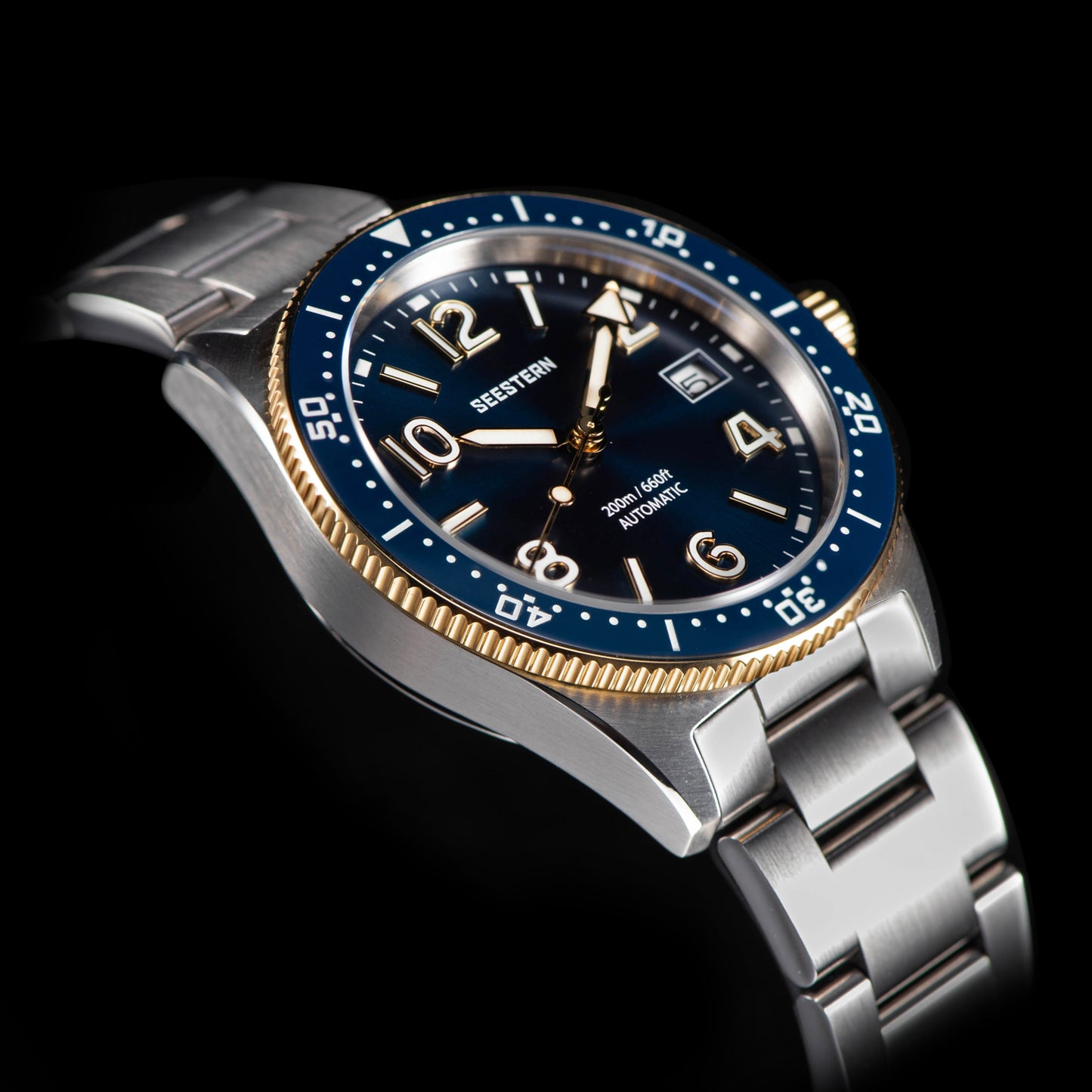 Seestern 434 Professional Diver Automatic 200m Water Resistant V2 (Bigger Watch Crown, Engrave Case Back)