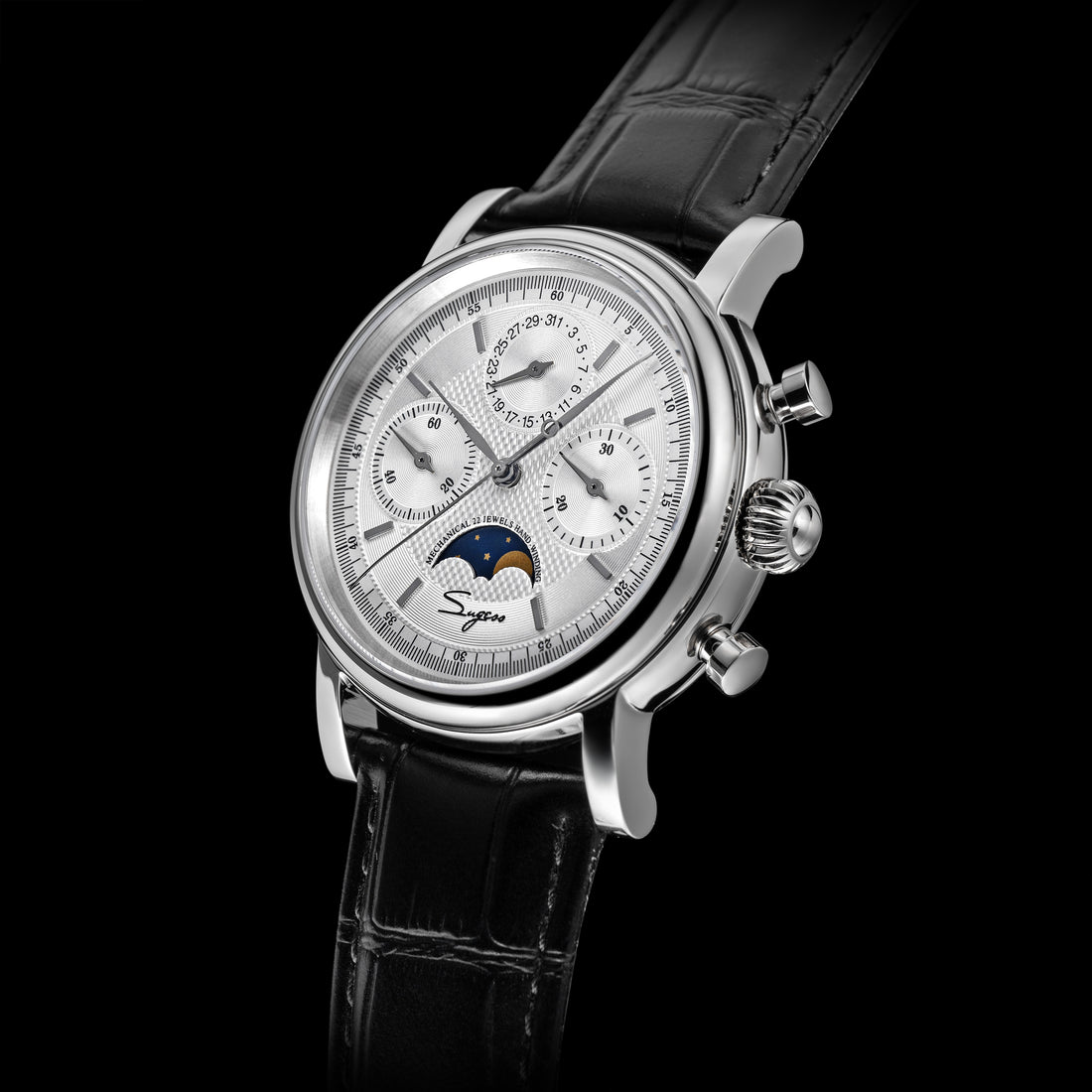 MoonPhase Master S394 (SU1908SW/X) Stainless-Steel Case White Dial