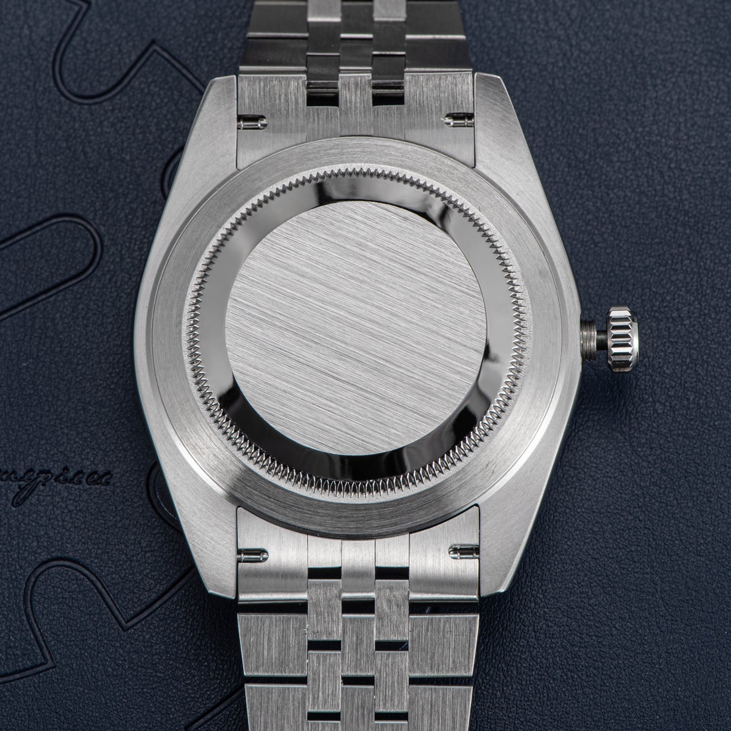 Automatic Classic S448 Grey Dial Crystal Indices Fluted Bezel Jubilee Bracelet ST2130