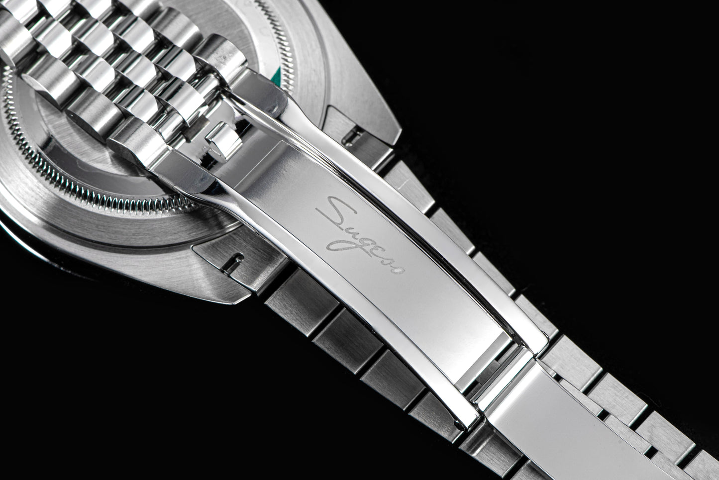 Automatic Classic S448 Grey Dial Crystal Indices Fluted Bezel Jubilee Bracelet ST2130