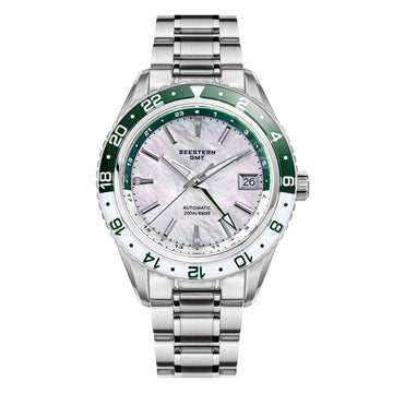 Seestern S456 GMT Automatic White Pearl Dial Automatic