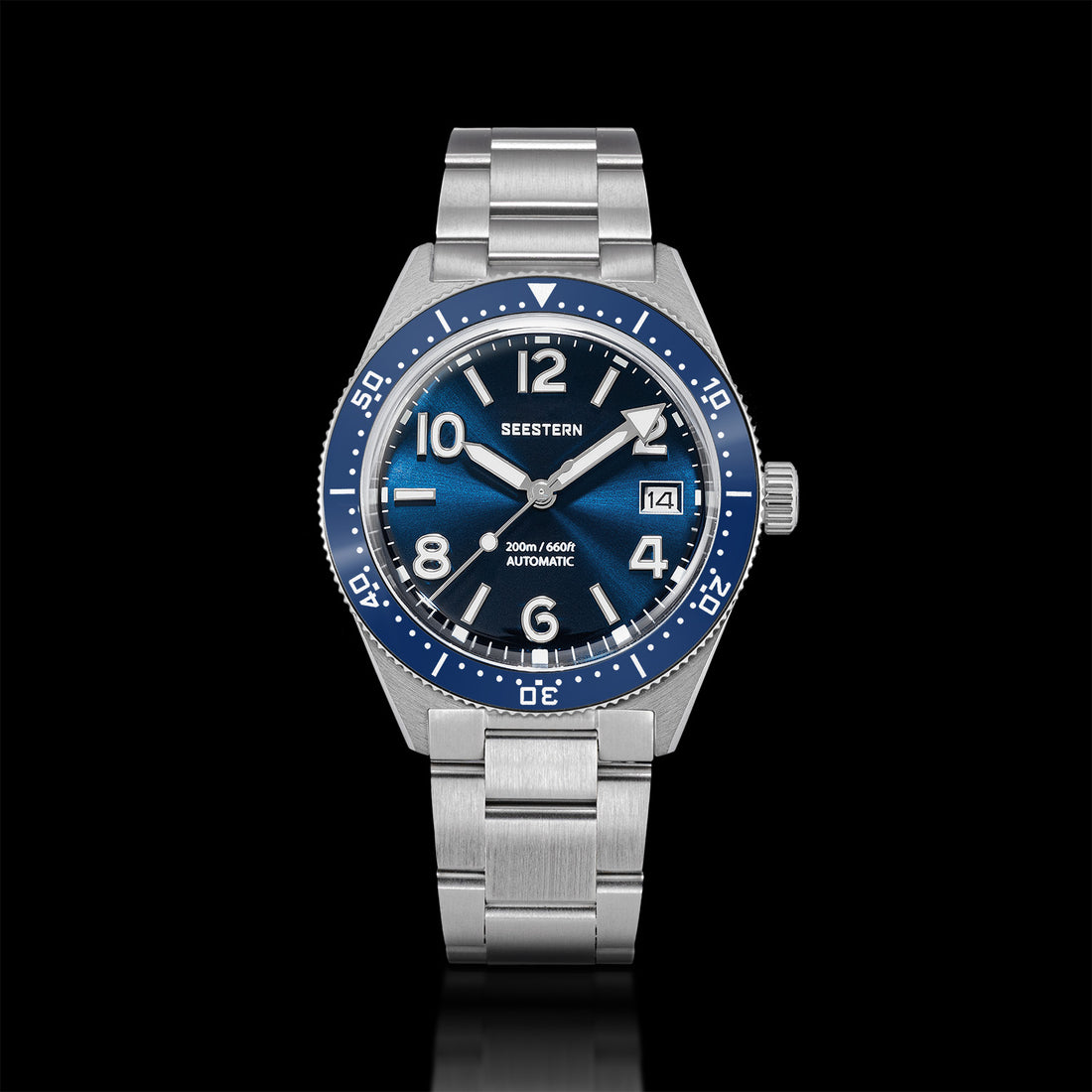 Seestern S434-2 Stainless-Steel Blue Dial Professional Diver Automatic 200m Water Resistant