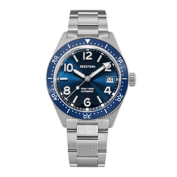 Seestern S434-2 Stainless-Steel Blue Dial Professional Diver Automatic 200m Water Resistant