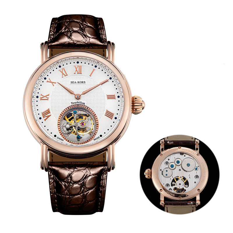 Seakors Tourbillon SE8000GW Rose Gold Case
