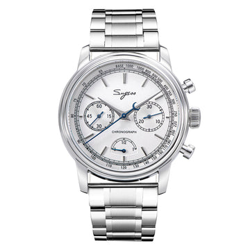 Chrono Master S438 White Dial Power Reserve Indicator Bracelet