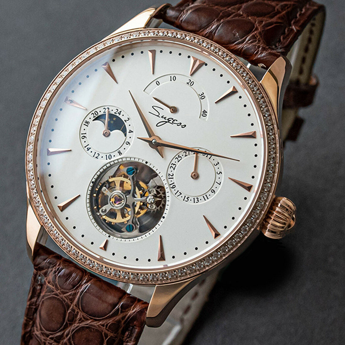 Sugess Tourbillon Master SU8007GWD Rose Gold