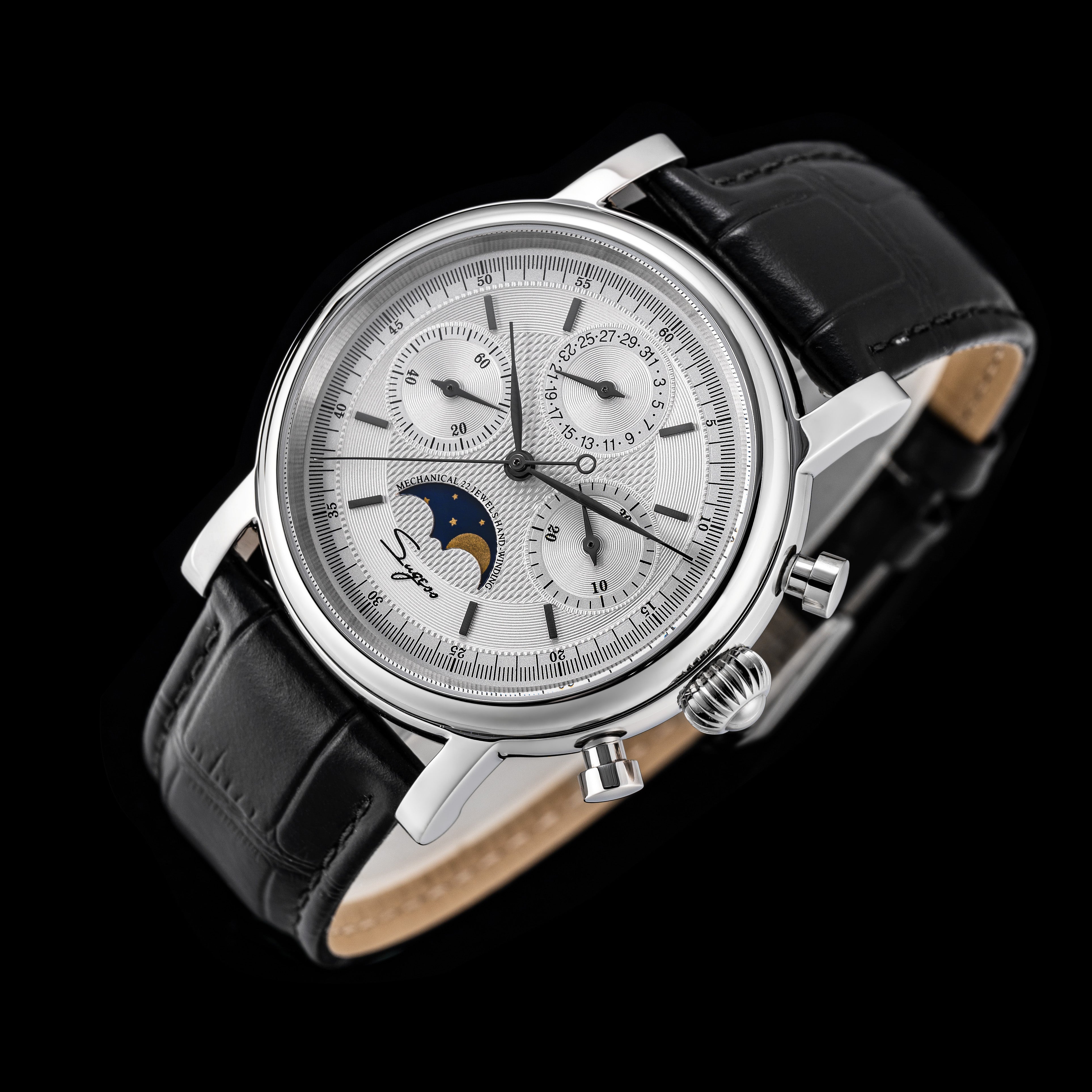 Sugess Moonphase Seagull ST1908 Movement Watch SU1908SW