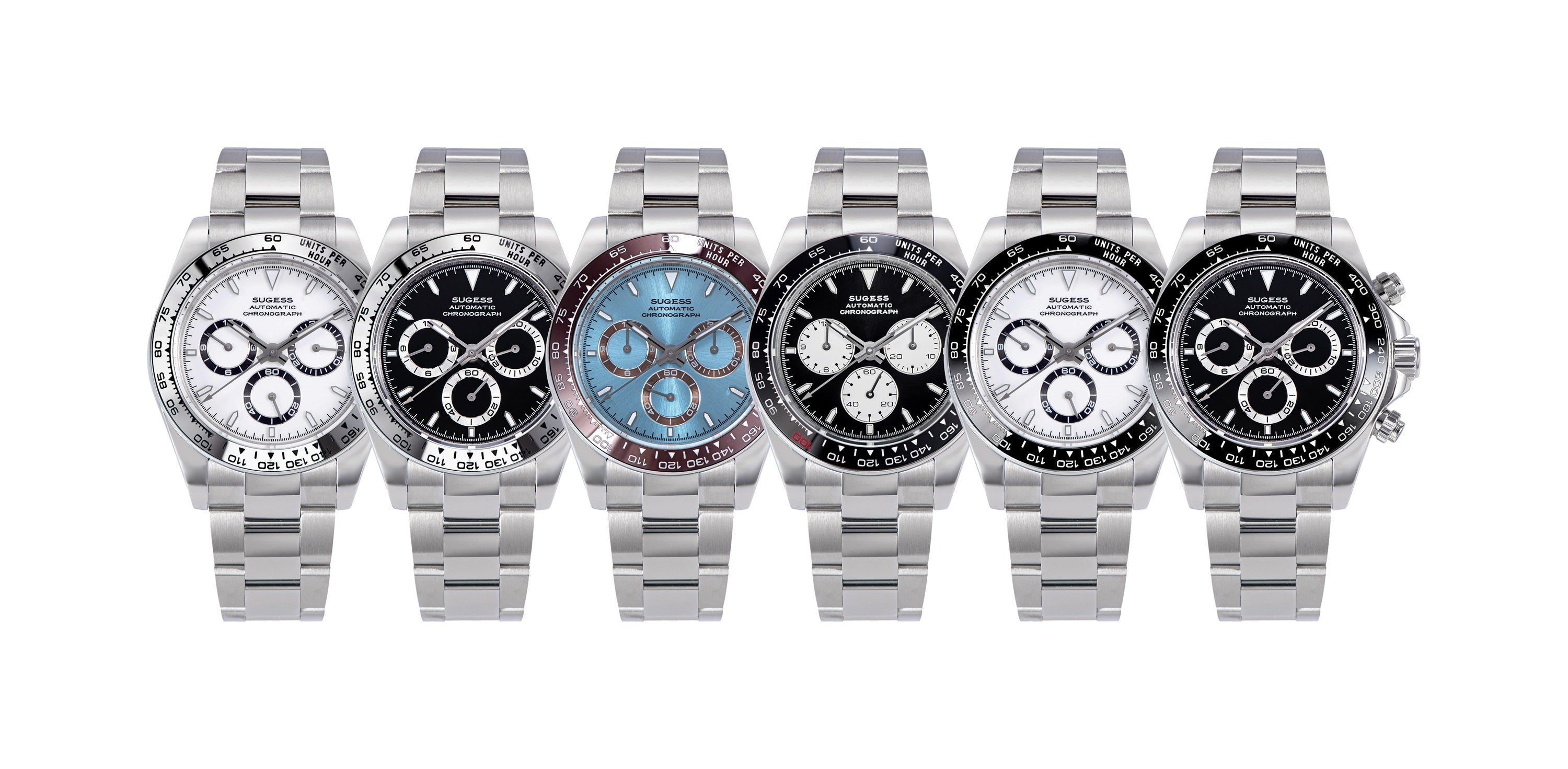 Automatic Chronograph S418-2.004 Black Dial Stainless Steel Bezel Prof