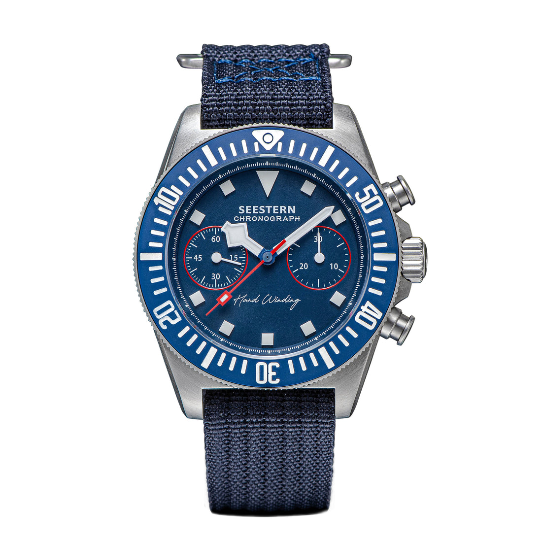 Seestern Chrono S443 Chronograph Blue Dial ST19 Movement Lumed