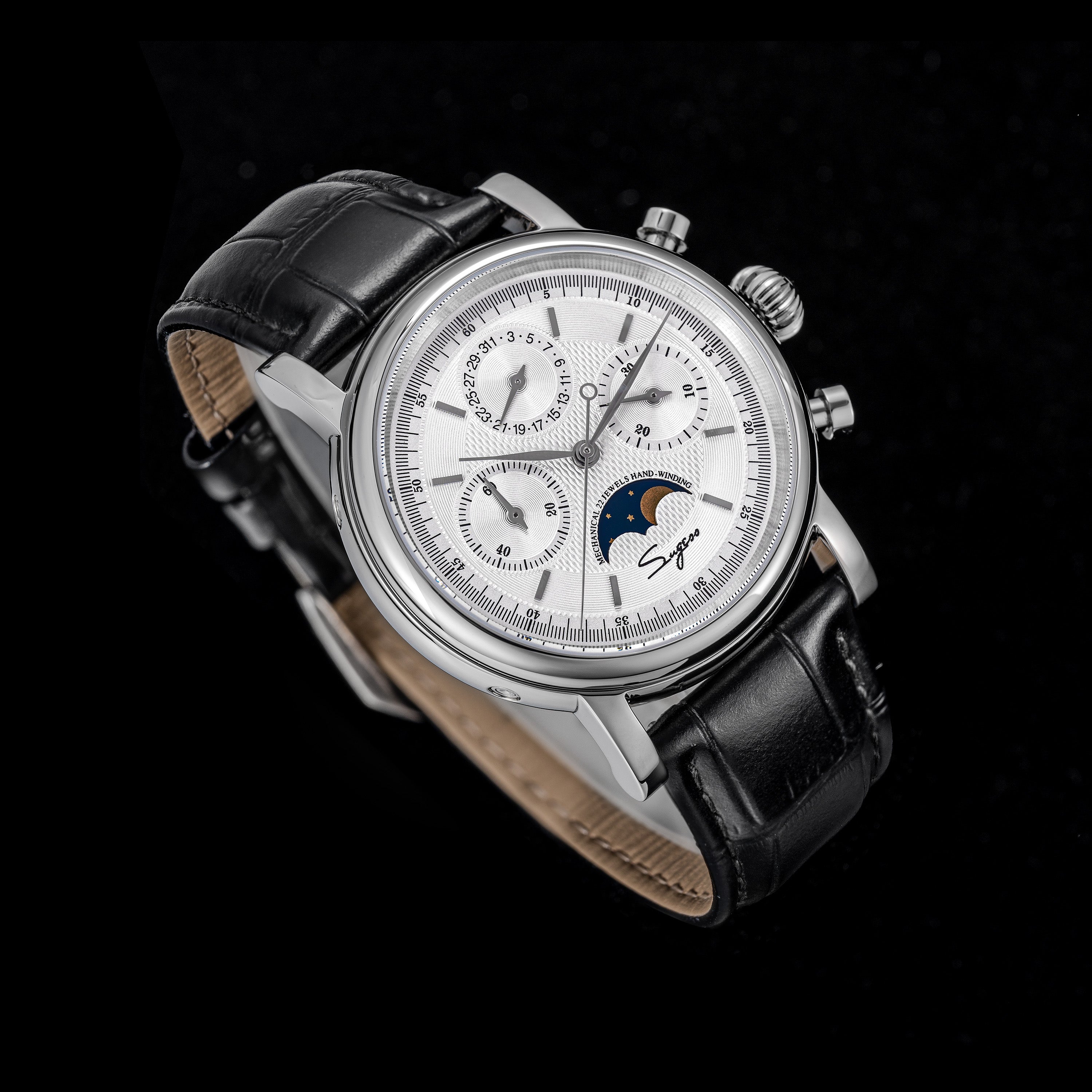 Sugess Moonphase Seagull ST1908 Movement Watch SU1908SW