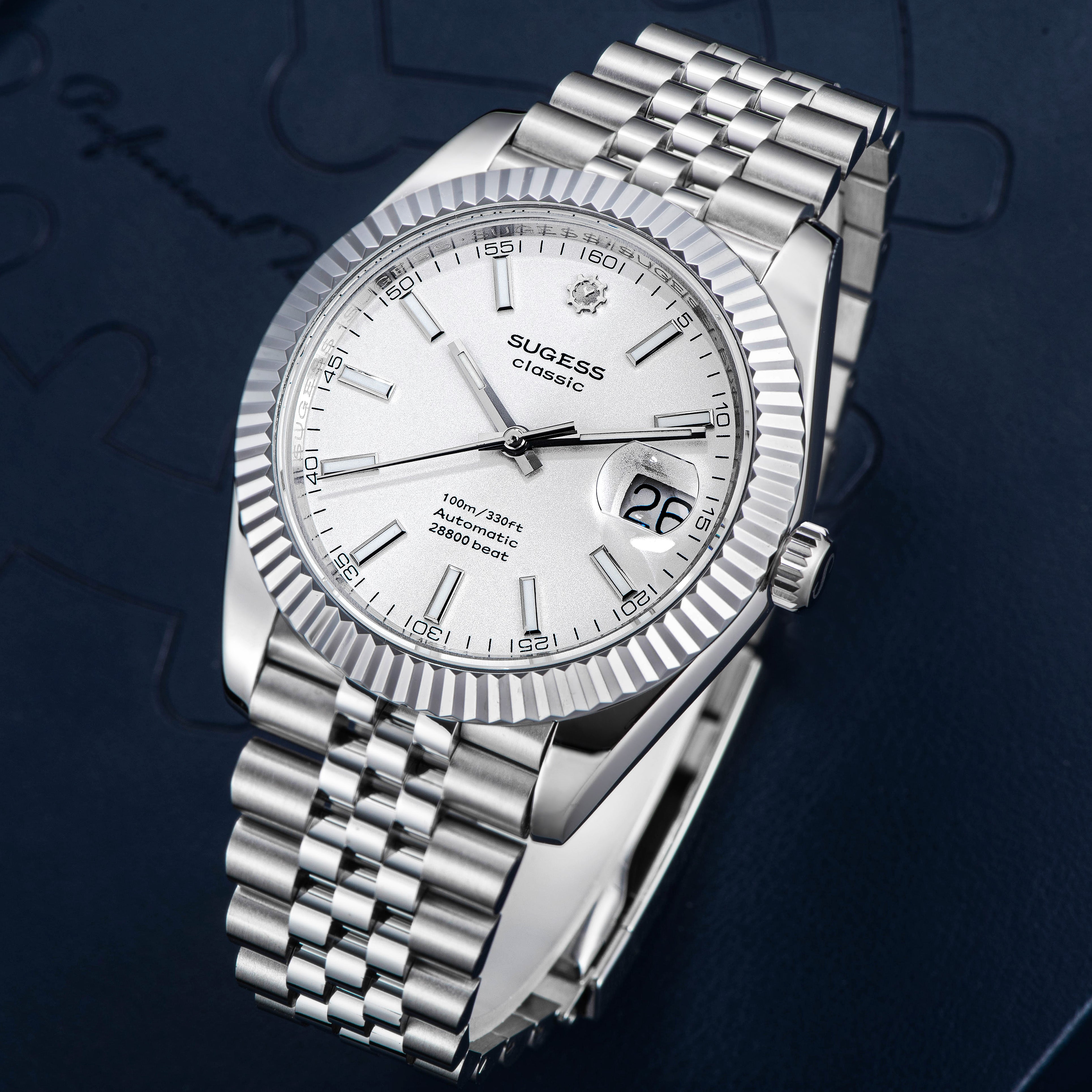 Automatic Classic S448 White Dial Fluted Bezel Jubilee Bracelet ST2130