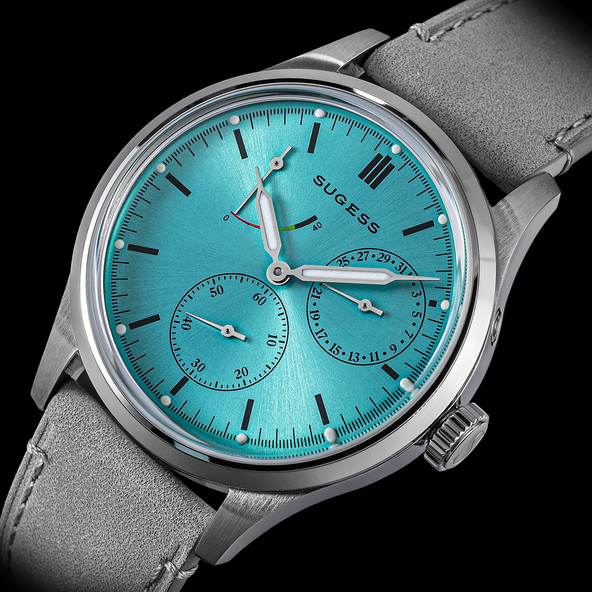 Sugess S458 Light Blue Dial Stainless-Steel Automatic