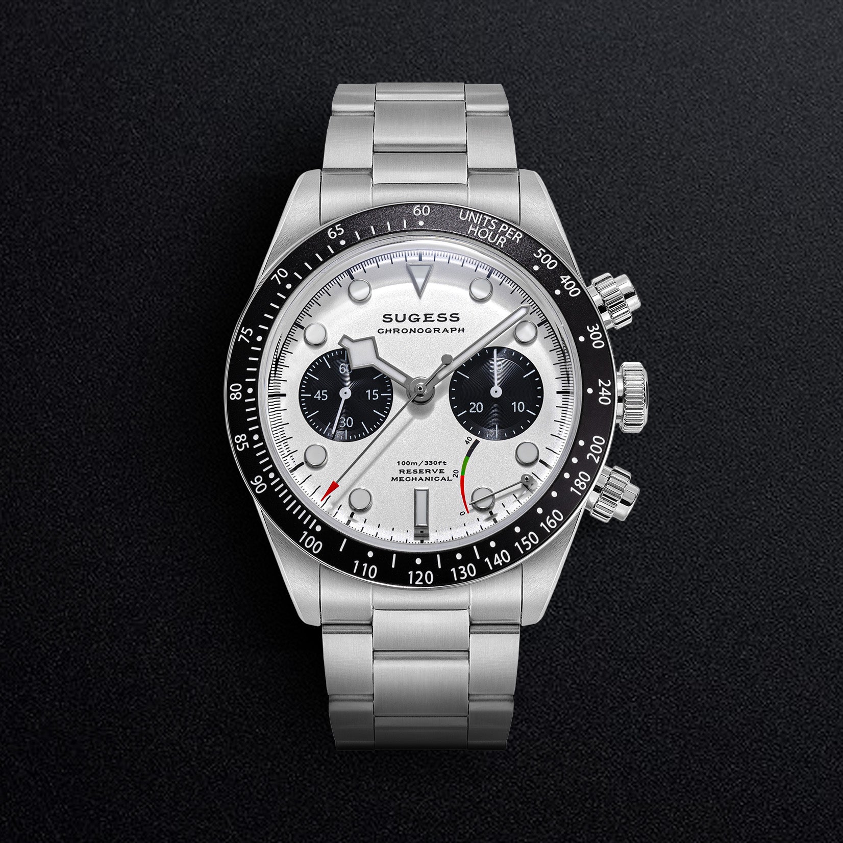 Chrono Heritage S457 Chronograph Power Reserve White Panda Dial