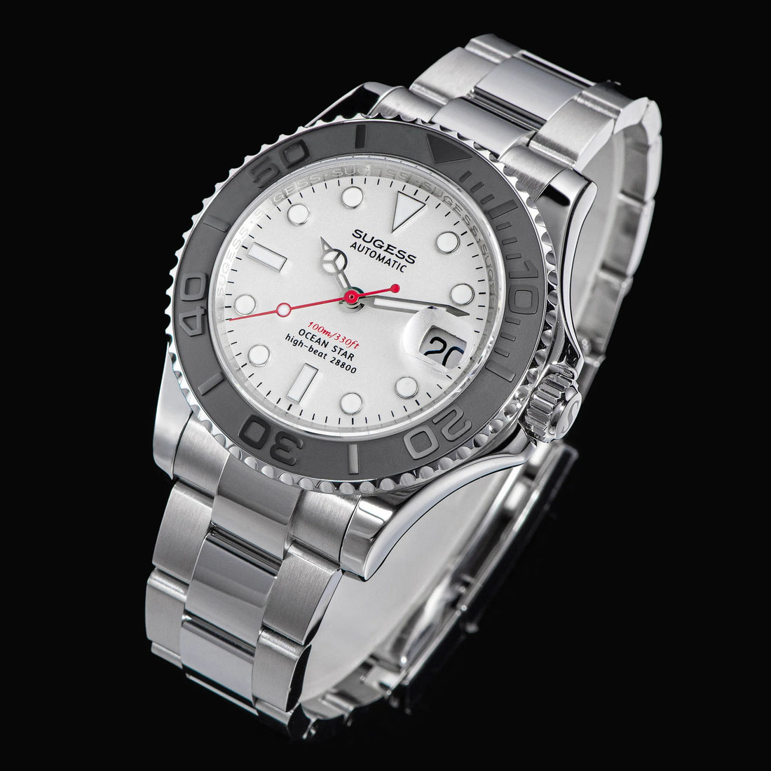 Ocean Star S450 YM Diver Watch ST2130 Ceramic Bezel White Dial Limited Edition