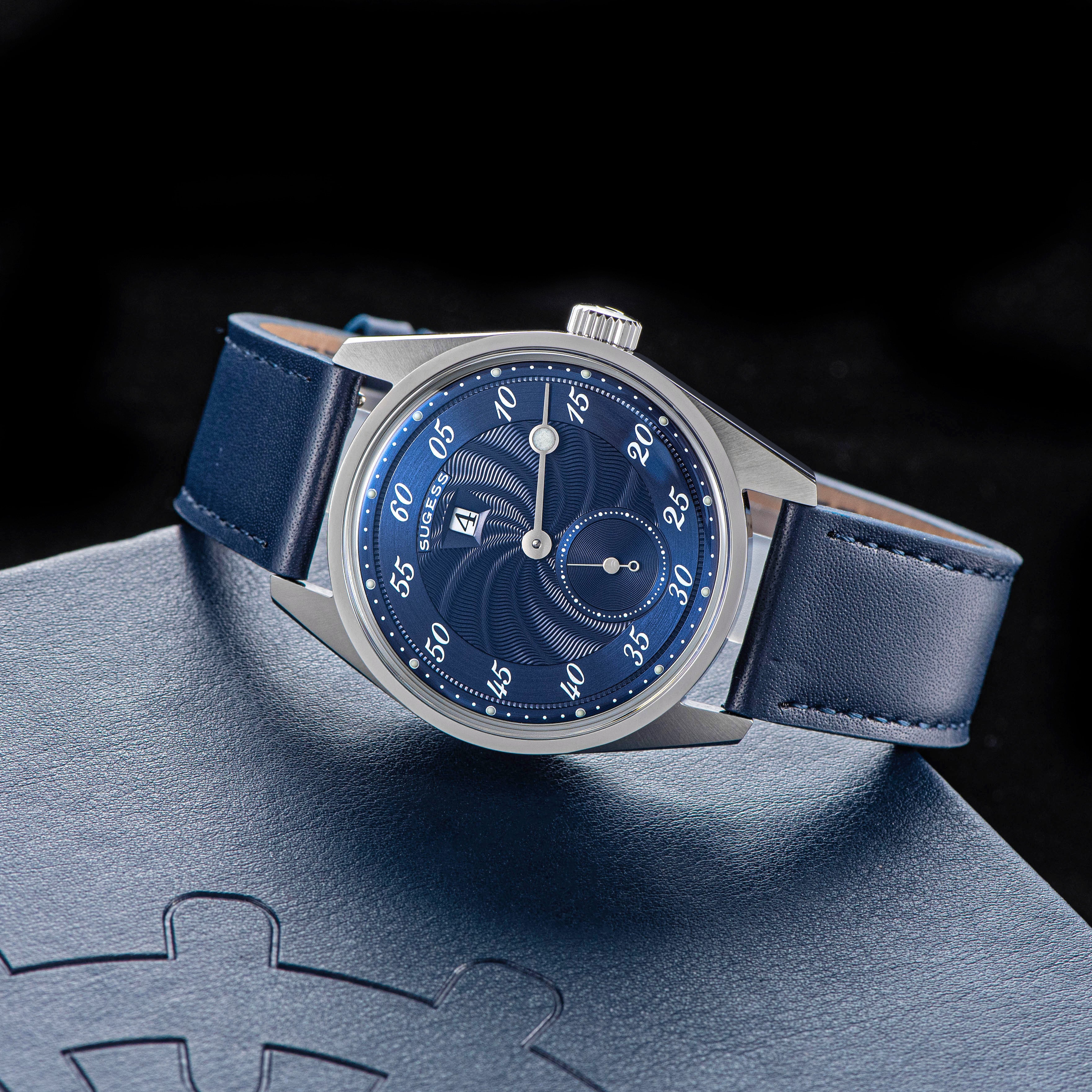 Automatic S451-1 Deep Blue Dial Jumping Hour One Pointer Stainless Ste