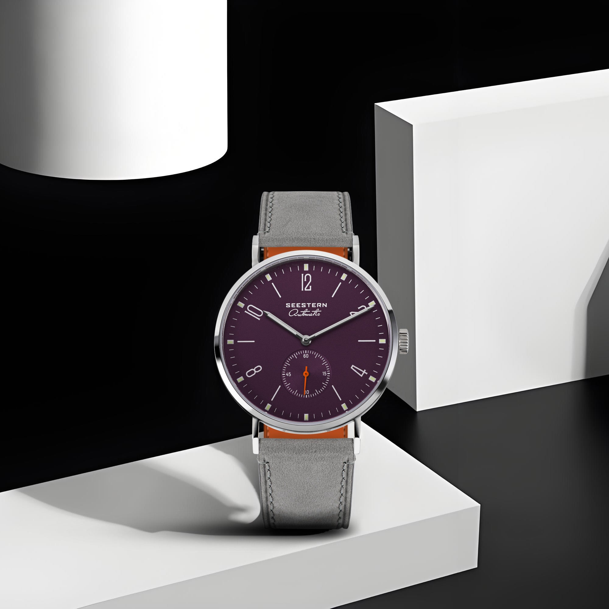Seestern Automatic S382 38mm Purple Dial Classic Automatic Watch