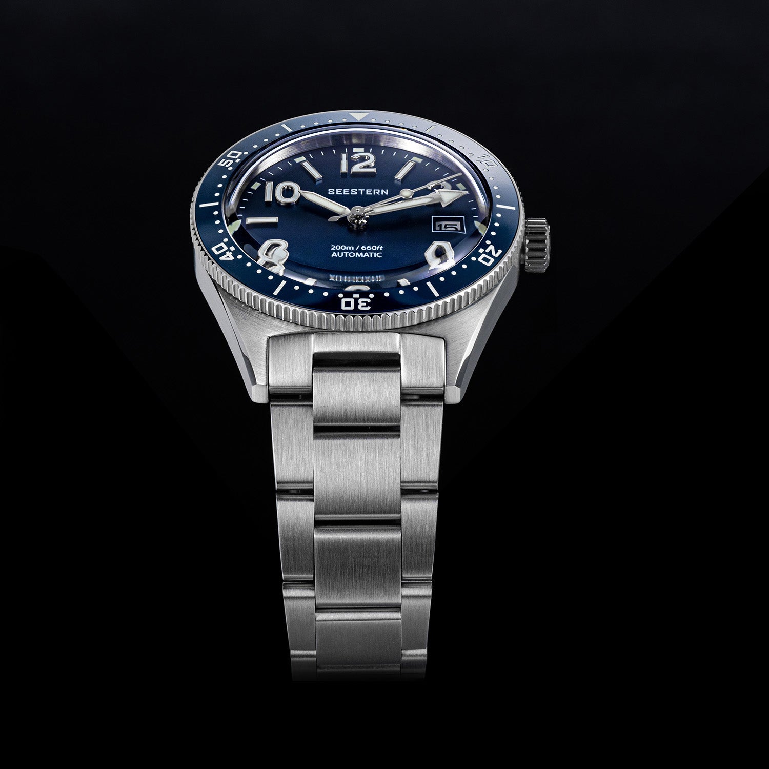 Seestern Heritage S436 GMT Automatico Acciaio Nero Datario Zaffiro Seestern Heritage S436 GMT Automatico Acciaio Nero Datario Zaffiro
