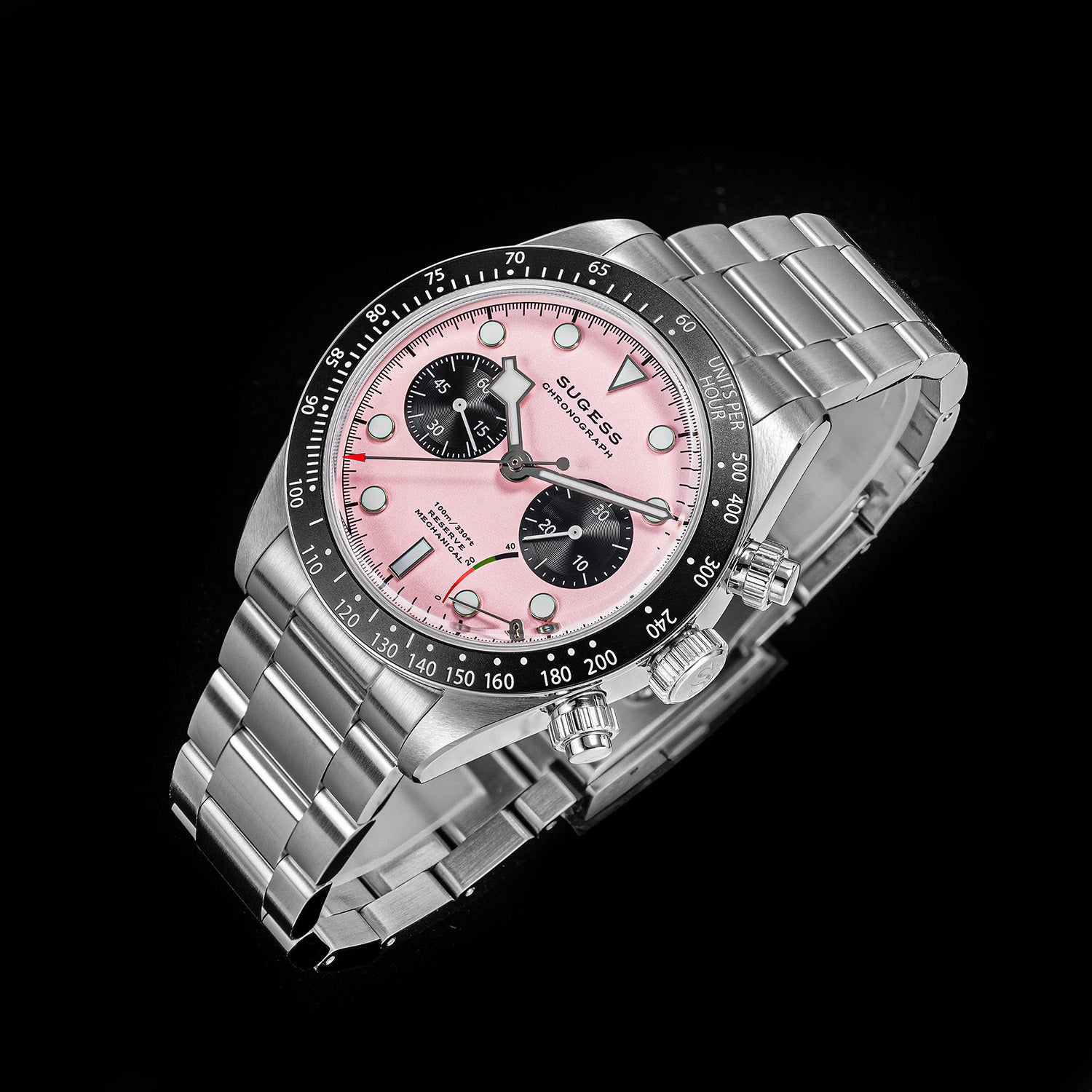 Chrono Heritage S457 Chronograph Power Reserve Pink Panda Dial