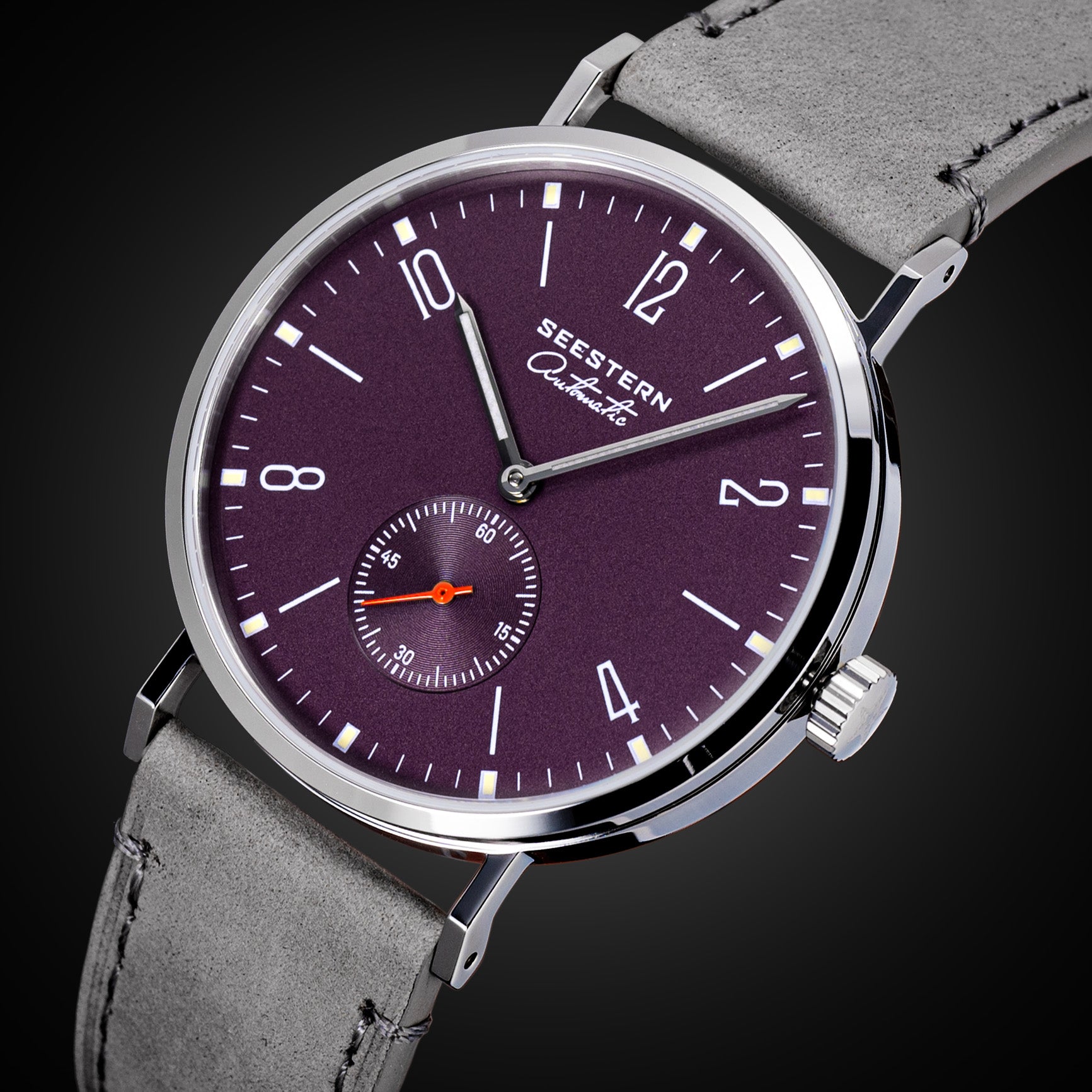 Seestern Automatic S382 38mm Purple Dial Classic Automatic Watch