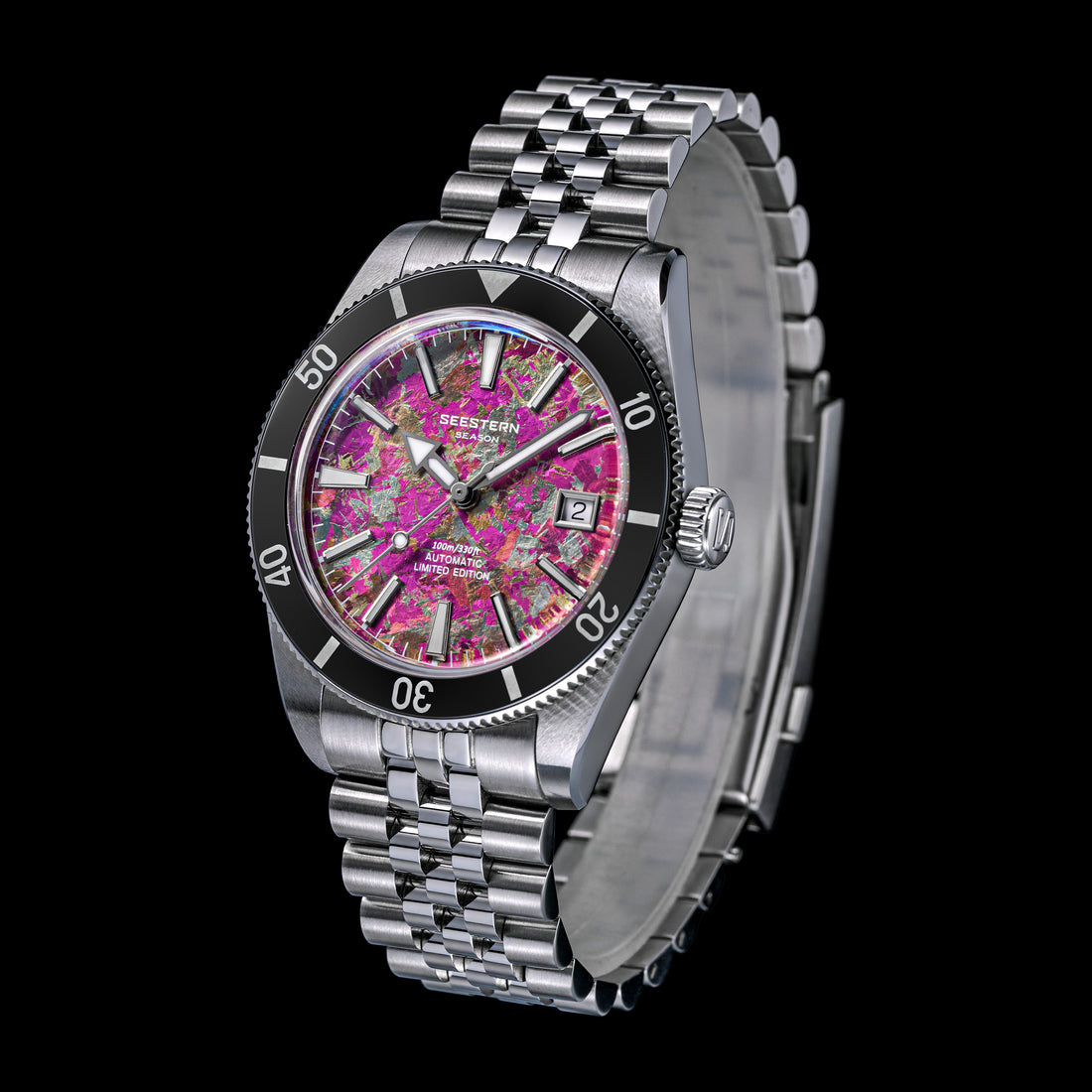 Seestern S477 Diver Purple Dial Ceramic Bezel