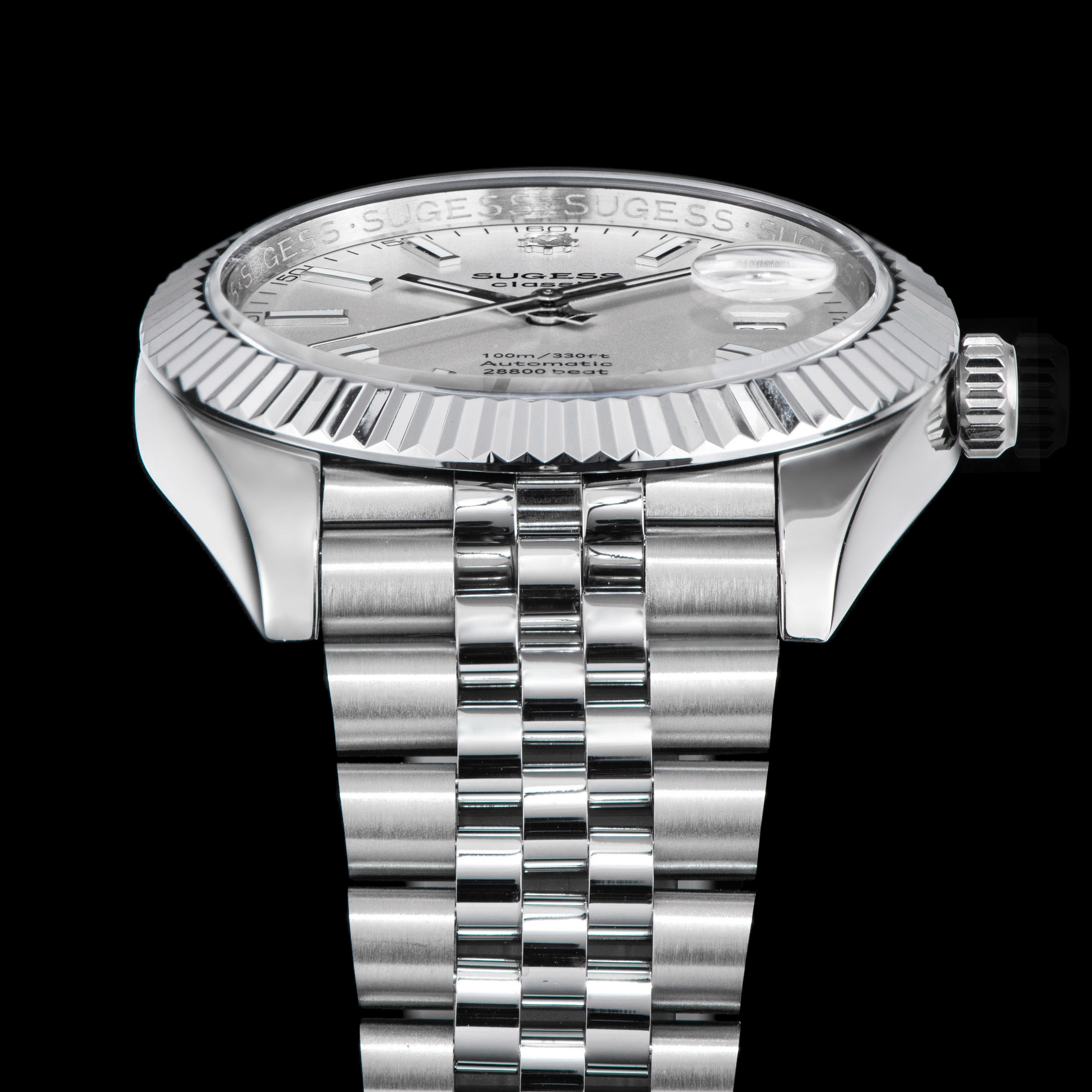 Automatic Classic S448 White Dial Fluted Bezel Jubilee Bracelet ST2130