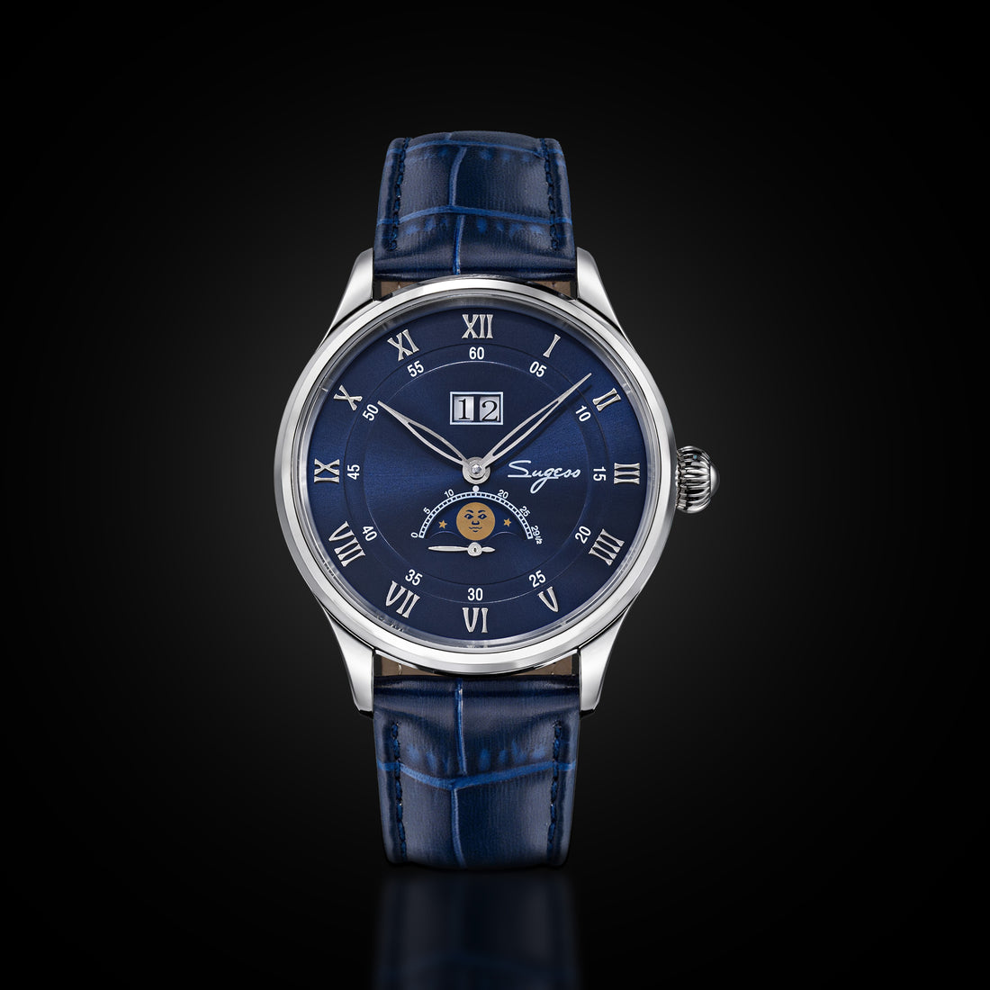MoonPhase Master S437-2 Moon Phase Automatic Stainless Steel Case Blue Dial