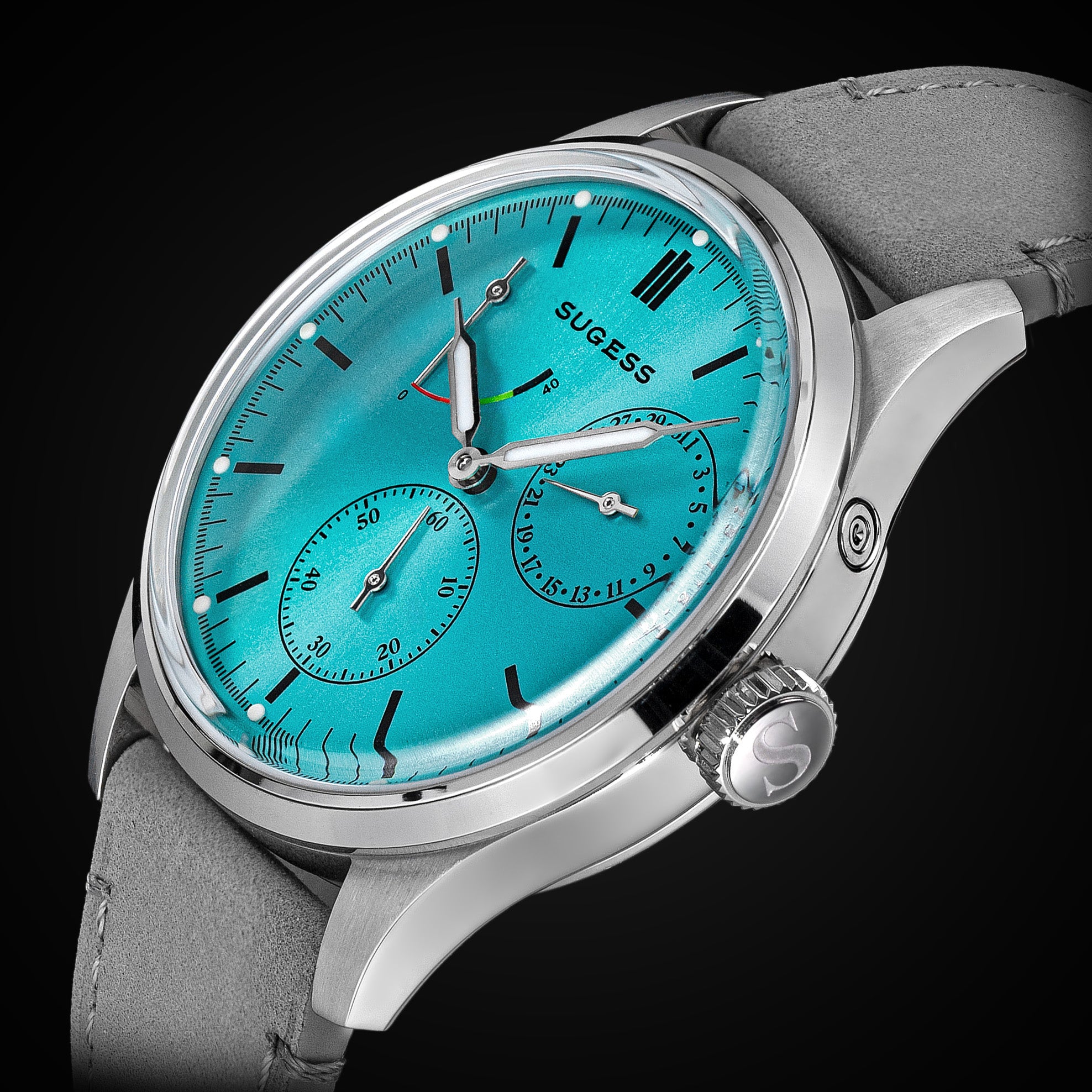 Sugess S458 Light Blue Dial Stainless-Steel Automatic