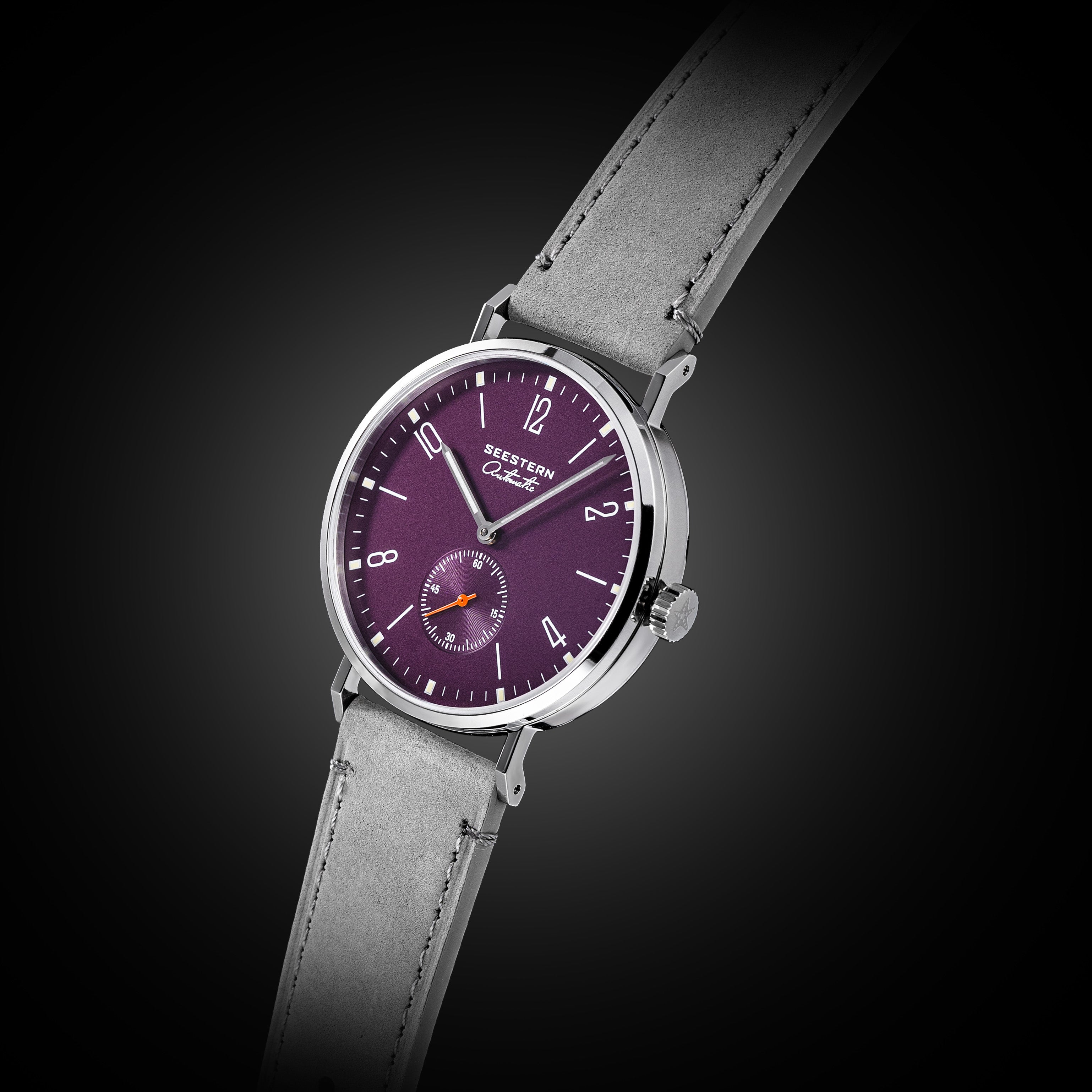 Seestern Automatic S382 38mm Purple Dial Classic Automatic Watch