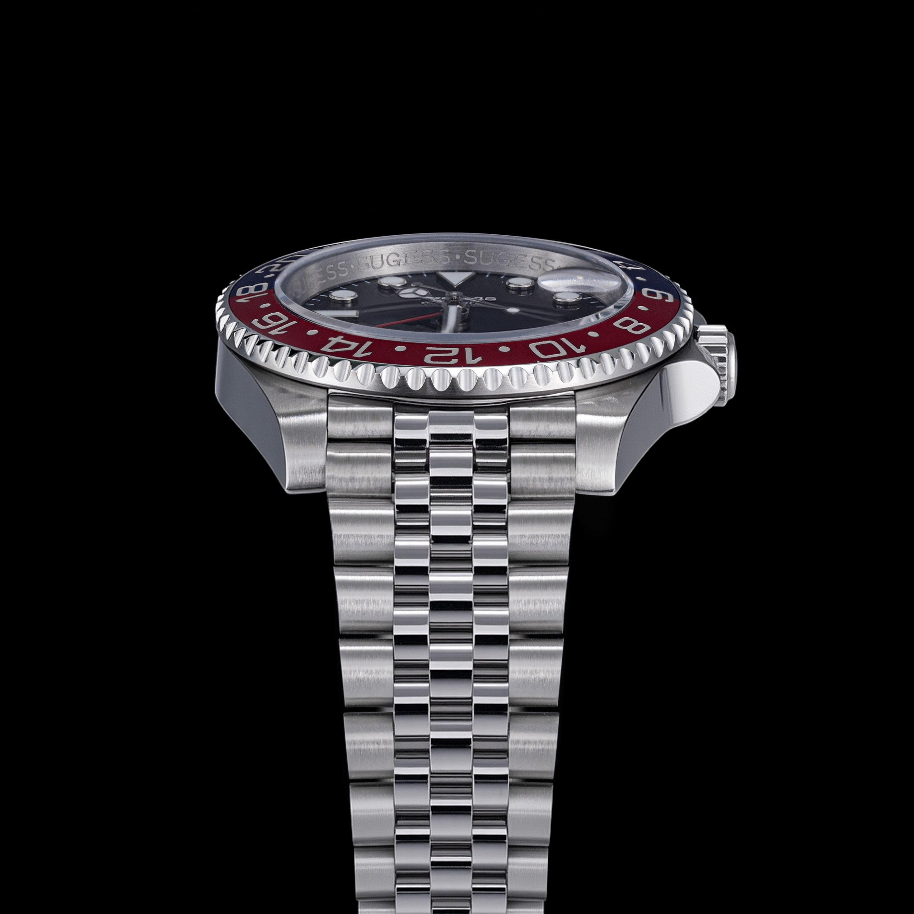 Sugess　GMT Sugess GMT Diver's Stainless Steel Ceramic Bezel High Beat 28,800