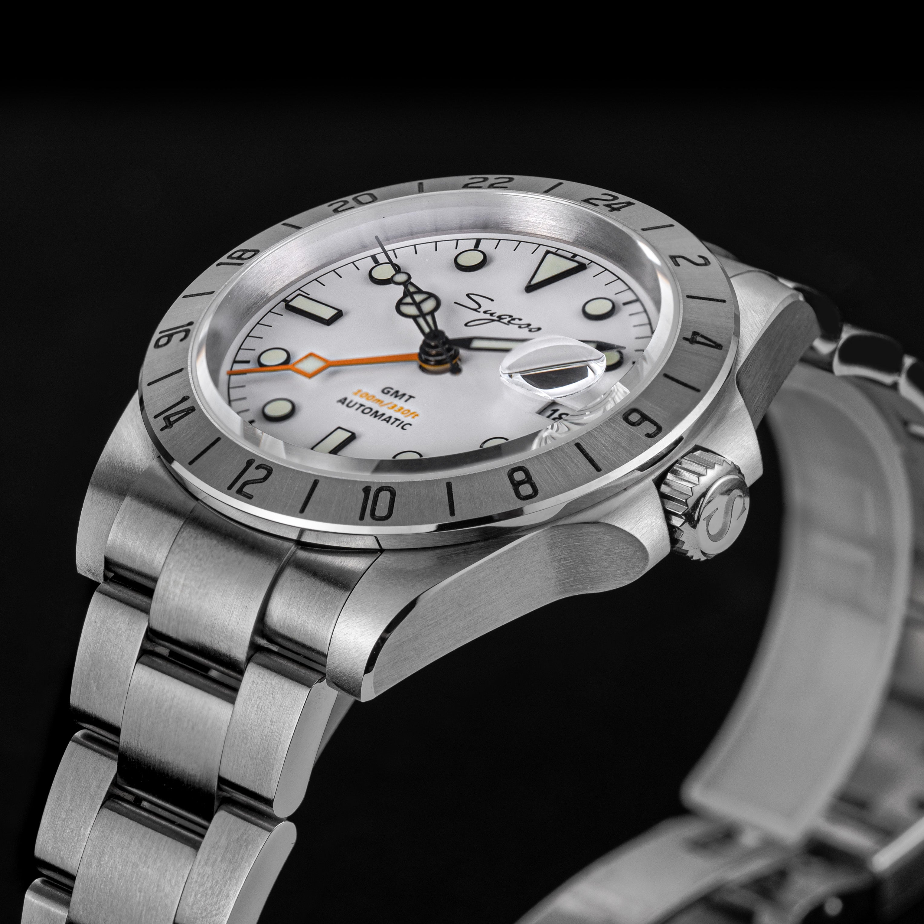 Sugess S463 GMT 自動巻き時計 Heritage S463 BB GMT White Dial