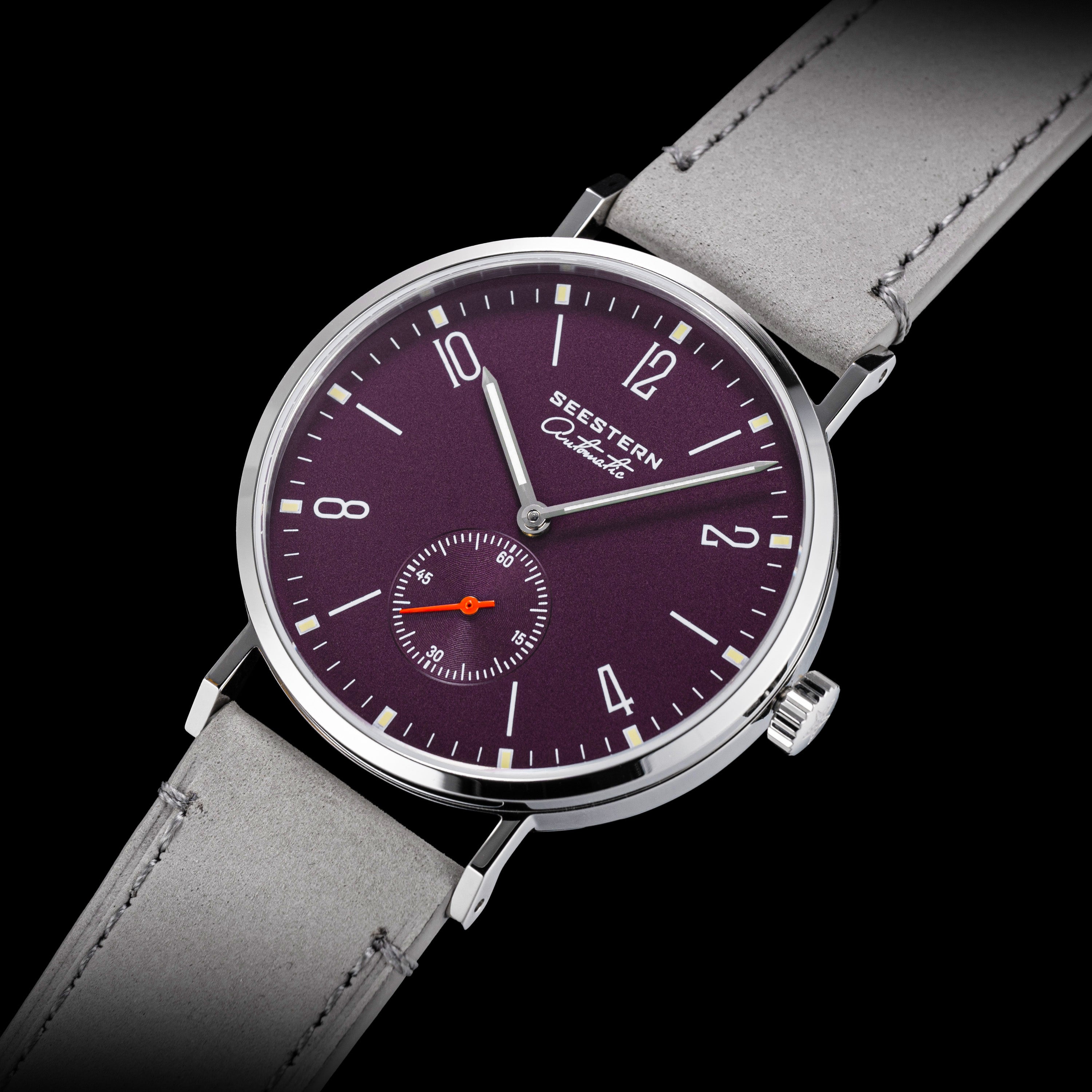 Seestern Automatic S382 38mm Purple Dial Classic Automatic Watch