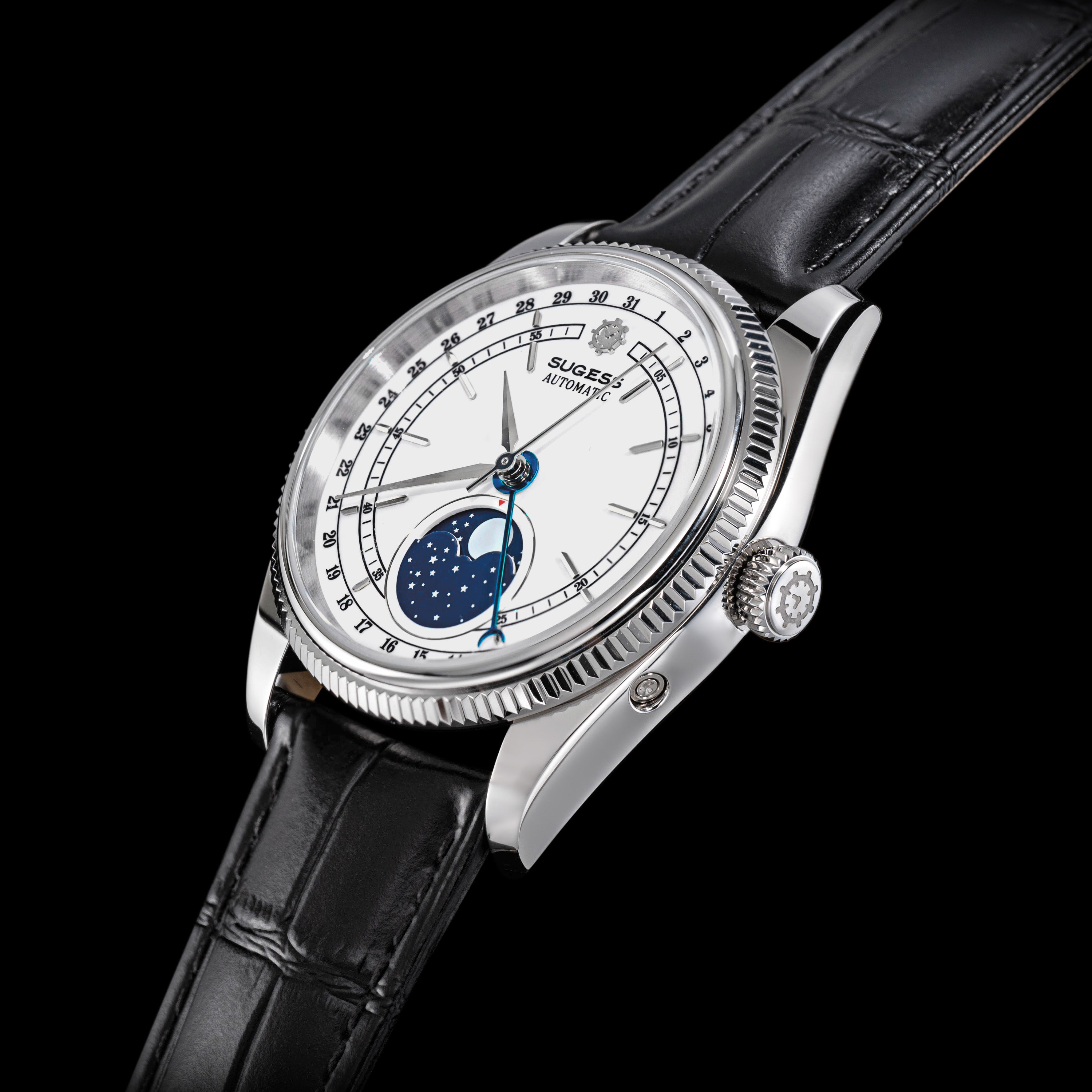 非売品 Master MoonPhase S452 Dial White Stainless-Steel 時計