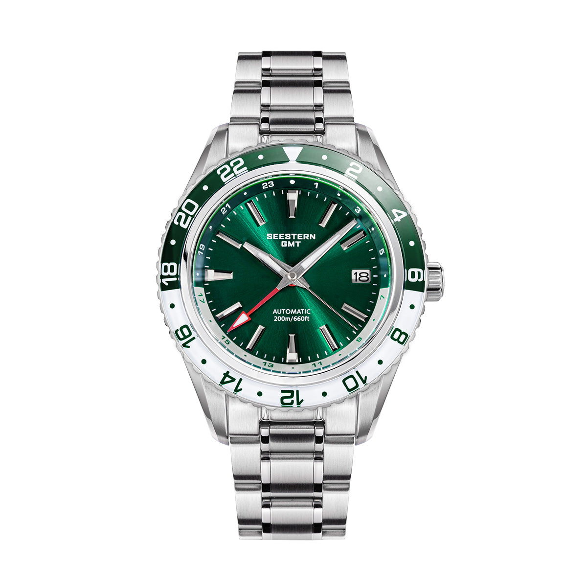 Seestern S456 GMT Automatic Burst Green Dial Automatic