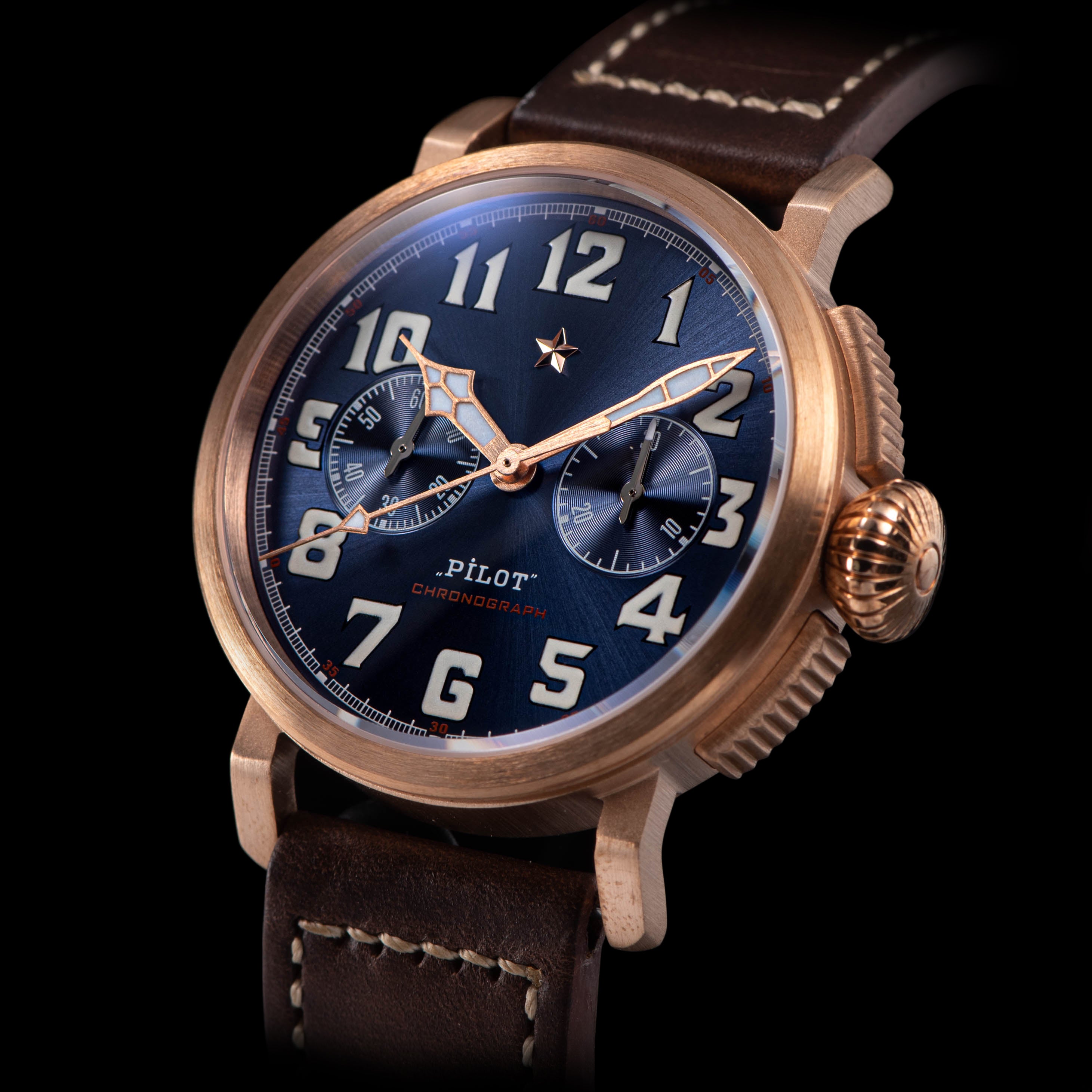 Sugess Pilot Master Genuine Germany CuSn8 Bronze Watch ST1901
