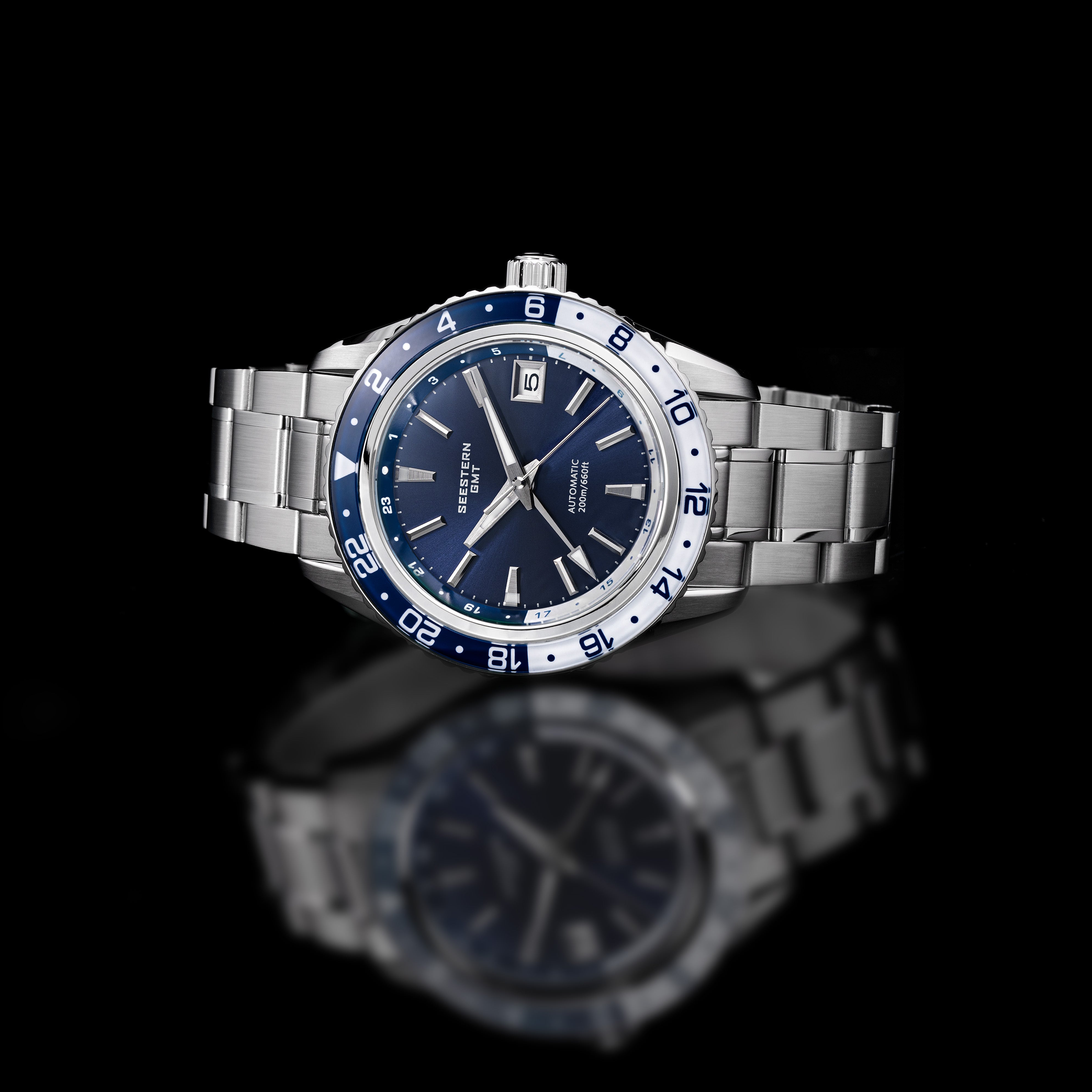 Seestern S456 GMT Automatic Blue Dial Automatic