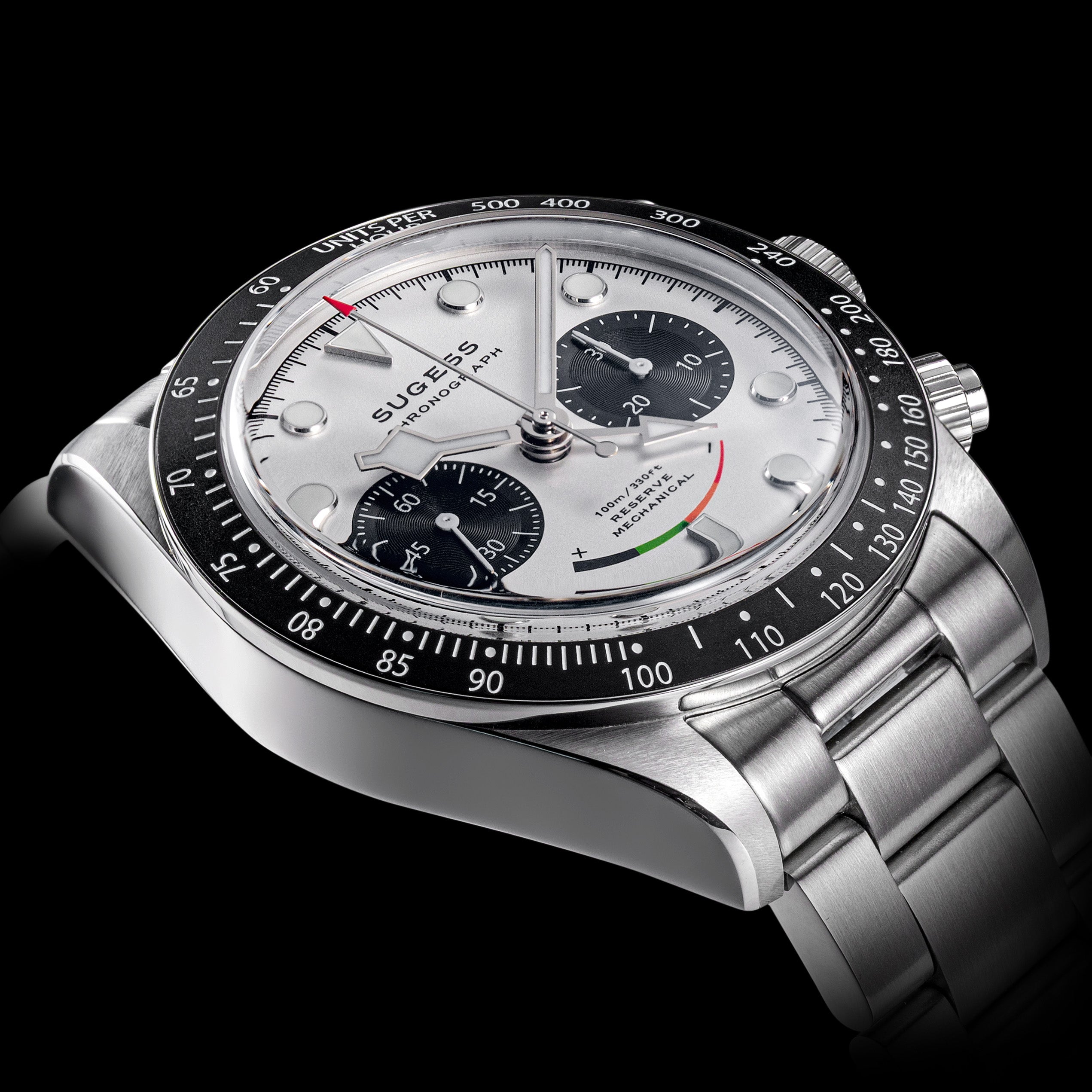Chrono Heritage S475 Chronograph Power Reserve Smile White Panda Dial