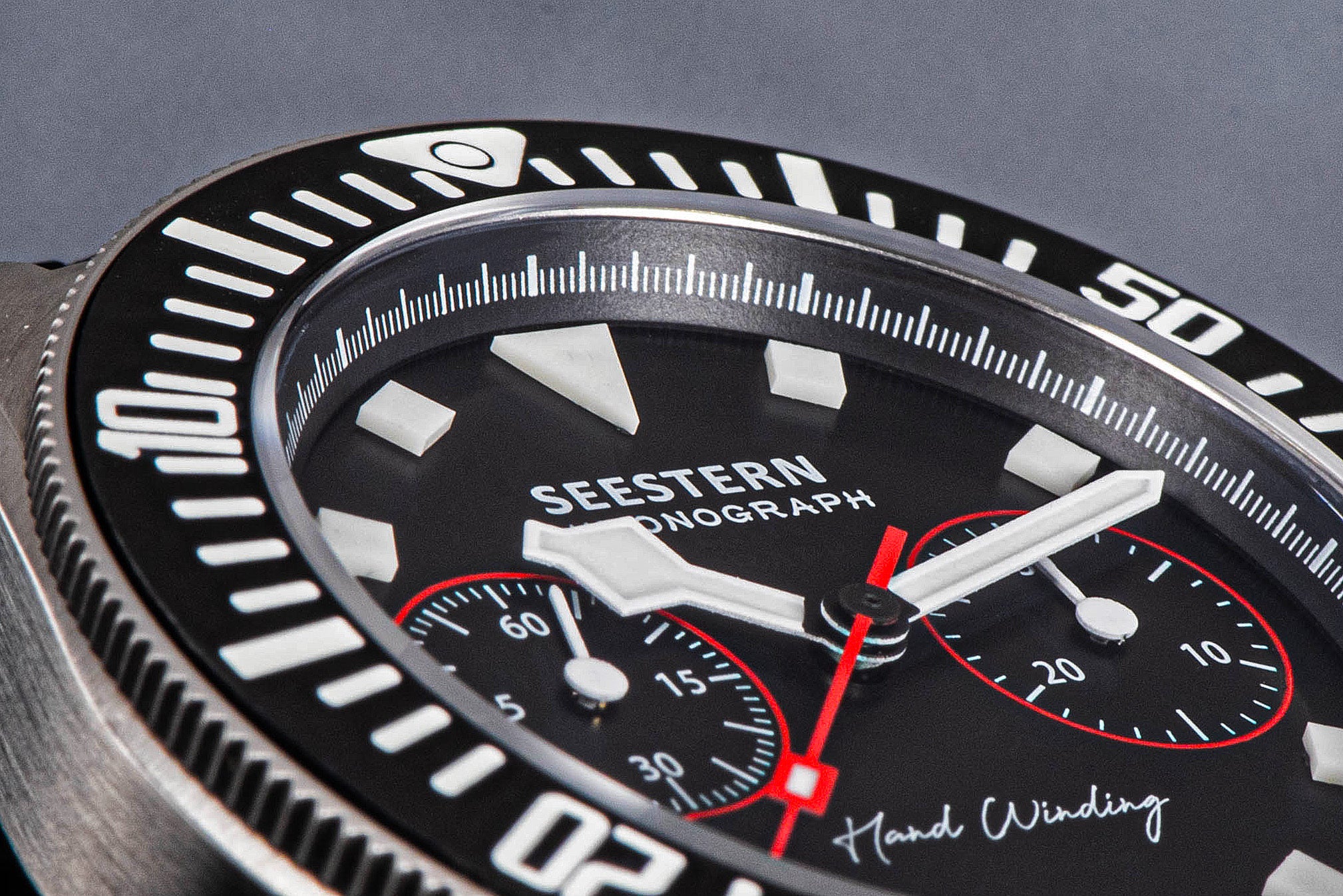 Seestern Chrono S445 445 Chronograph Blue Dial ST19 Movement Black