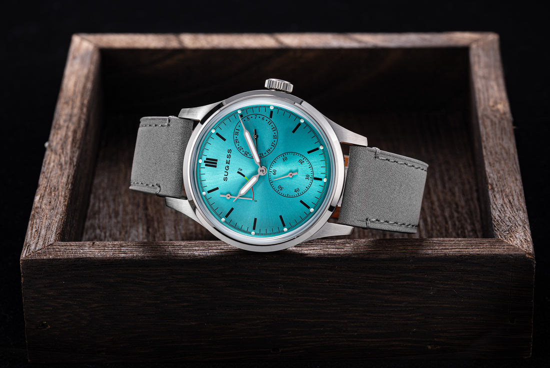 Sugess S458 Light Blue Dial Stainless-Steel Automatic