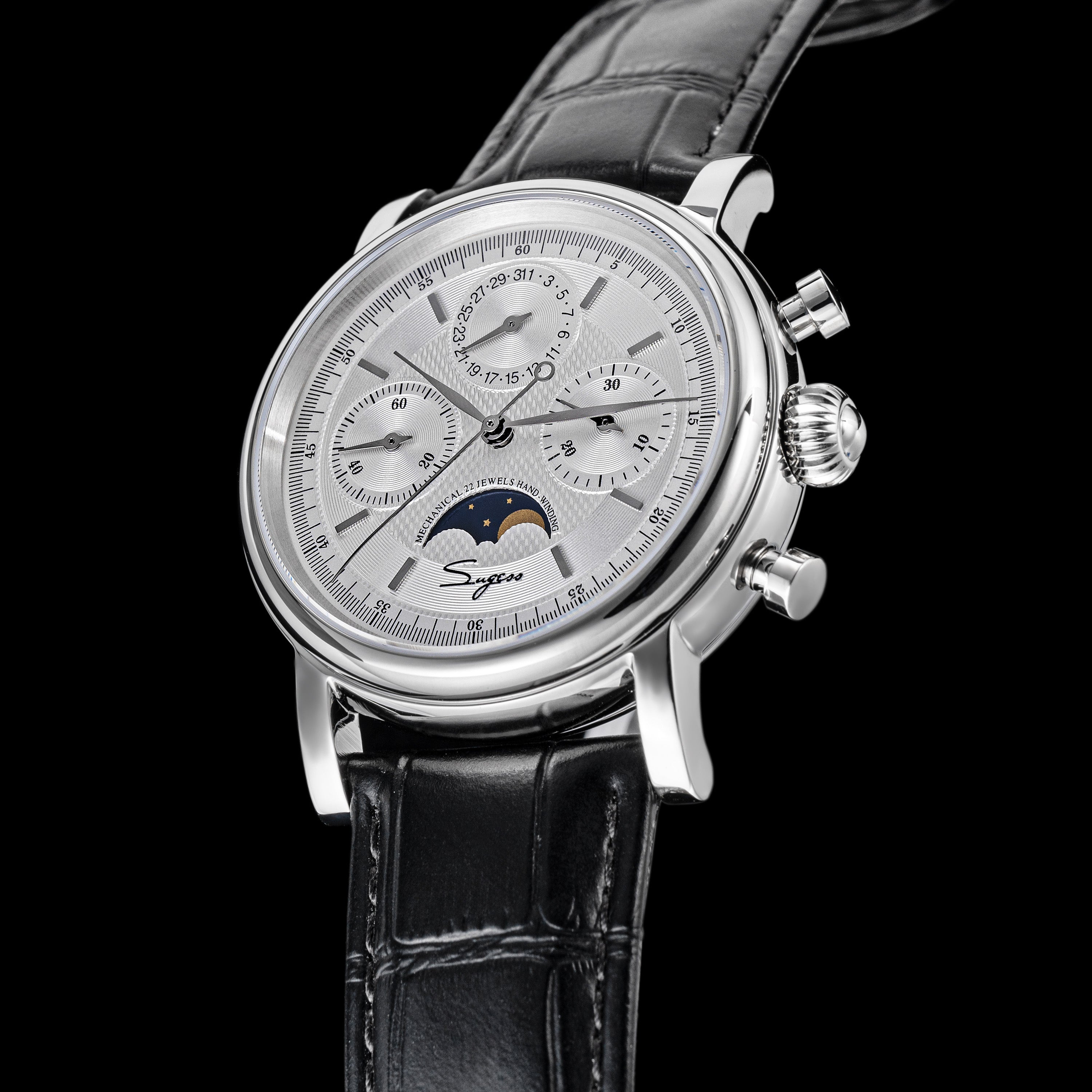 Sugess Moonphase Seagull ST1908 Movement Watch SU1908SW