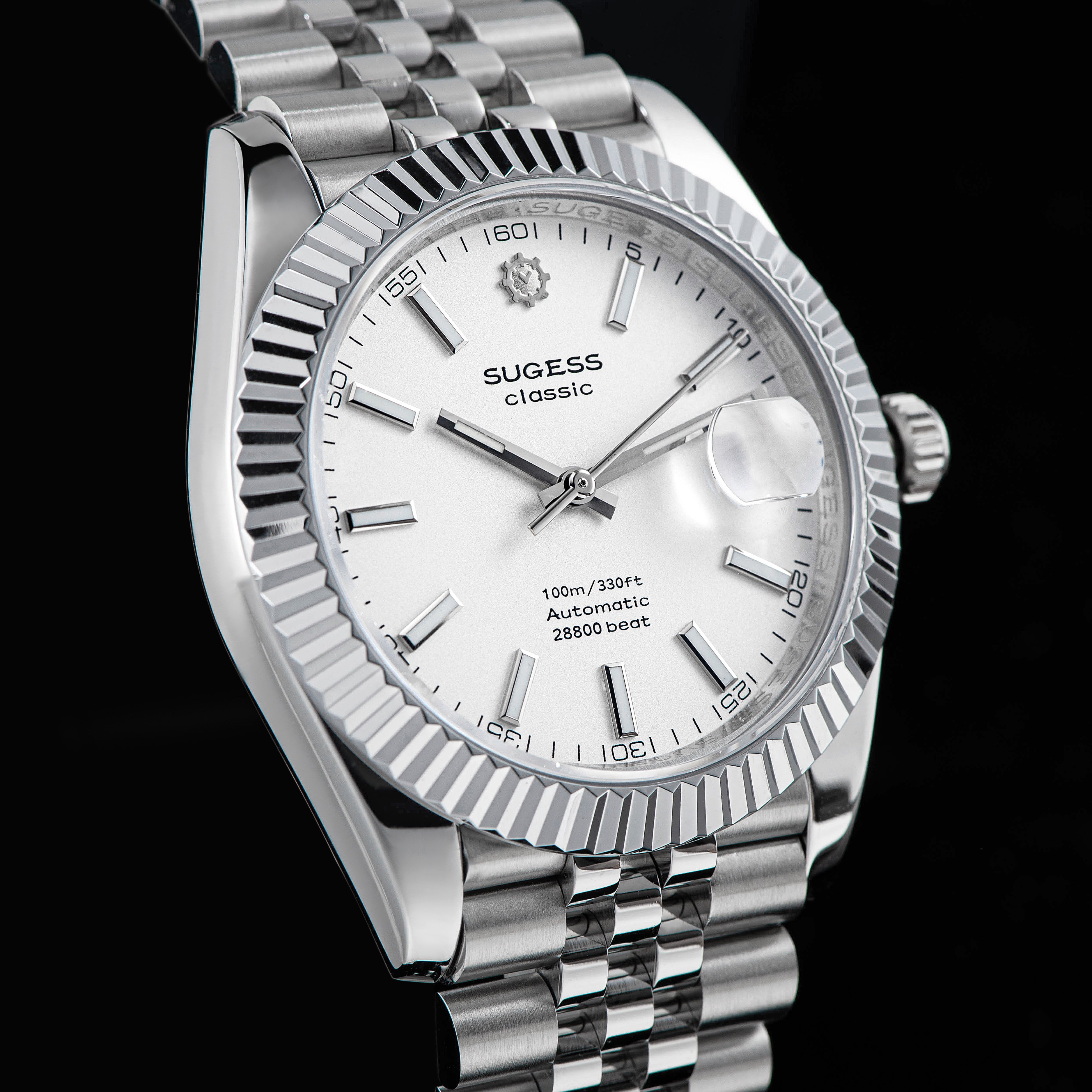 Automatic Classic S448 White Dial Fluted Bezel Jubilee Bracelet ST2130