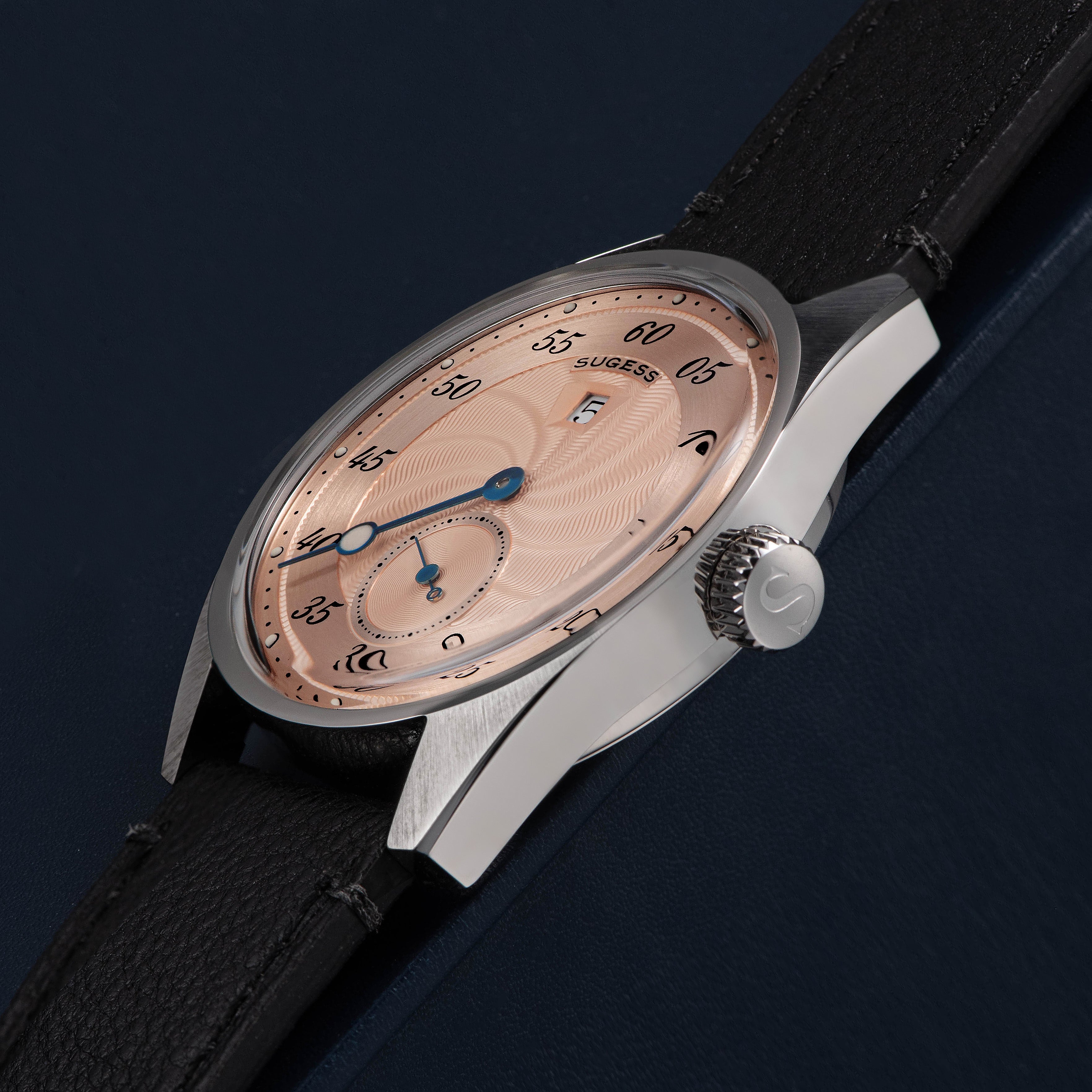 サル吉サオリん Automatic S451-1 Salmon Dial Jumping Hour One Pointer Stainless Steel