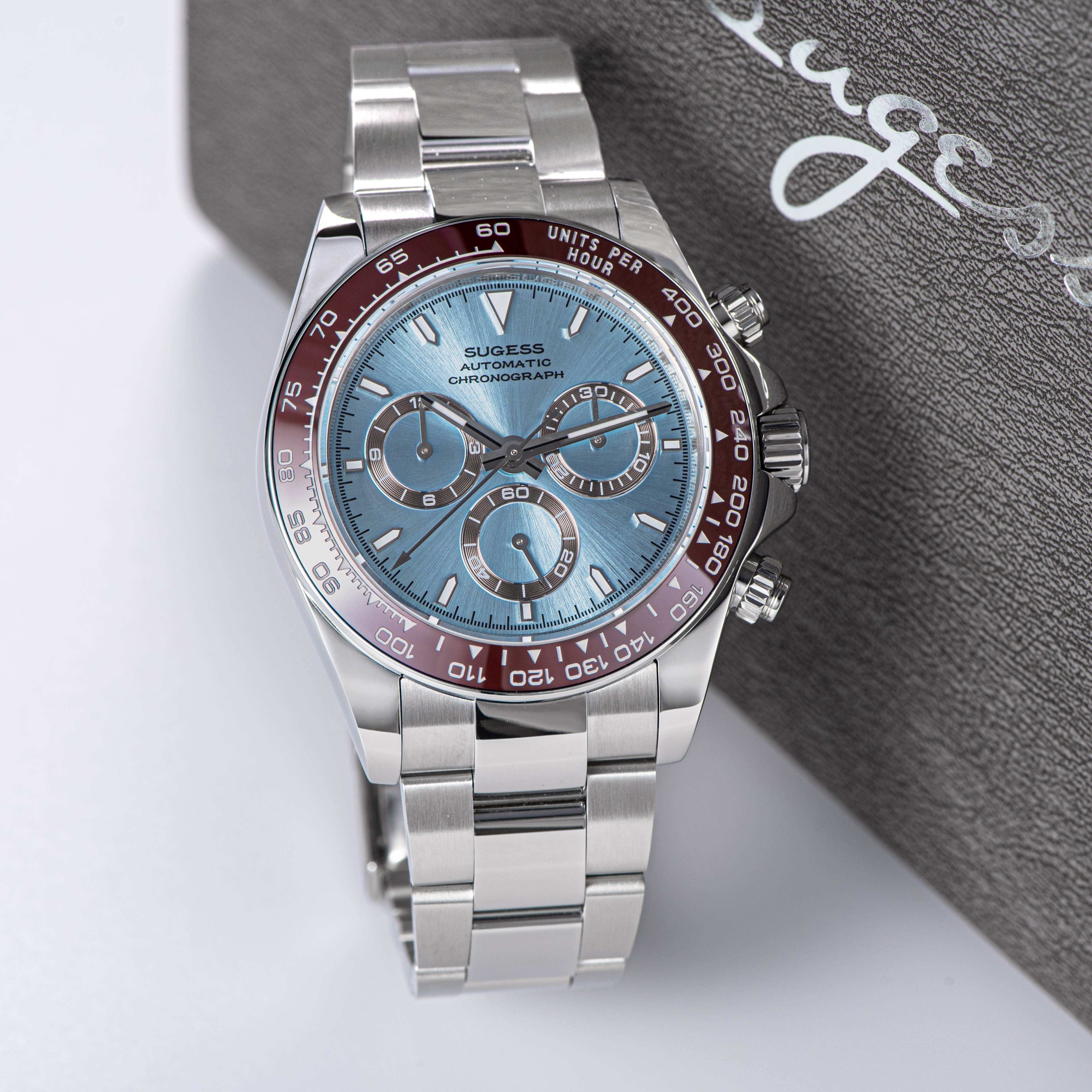 Automatic Chronograph S418-2.006 Ice Blue Dial Ceramic Bezel Professio