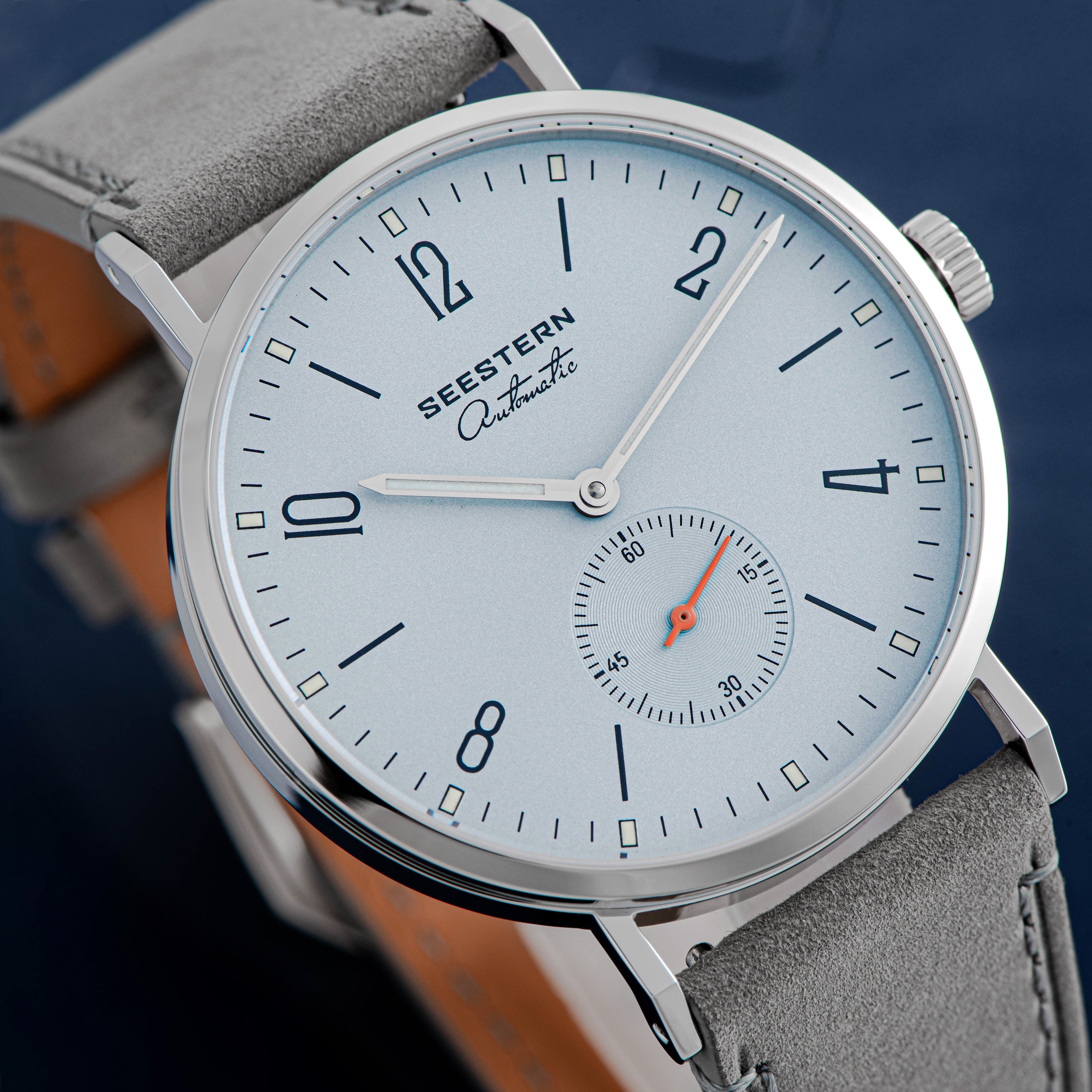 Seestern Automatic S382 38mm Light Blue Dial Classic Automatic Watch