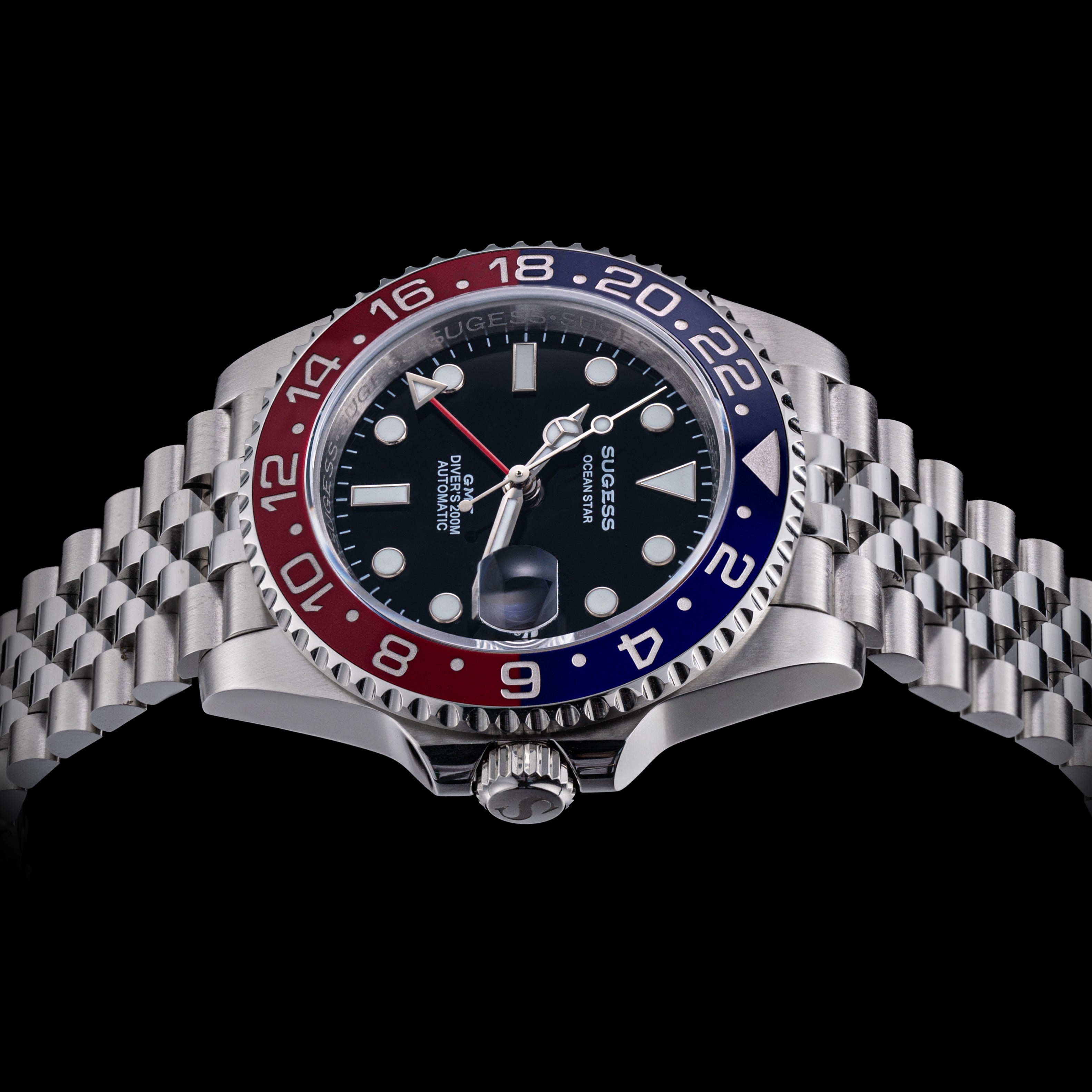 Sugess　GMT Sugess GMT DIVER'S S420-2.PS SAPPHIRE CRYSTAL Mens Sporty for