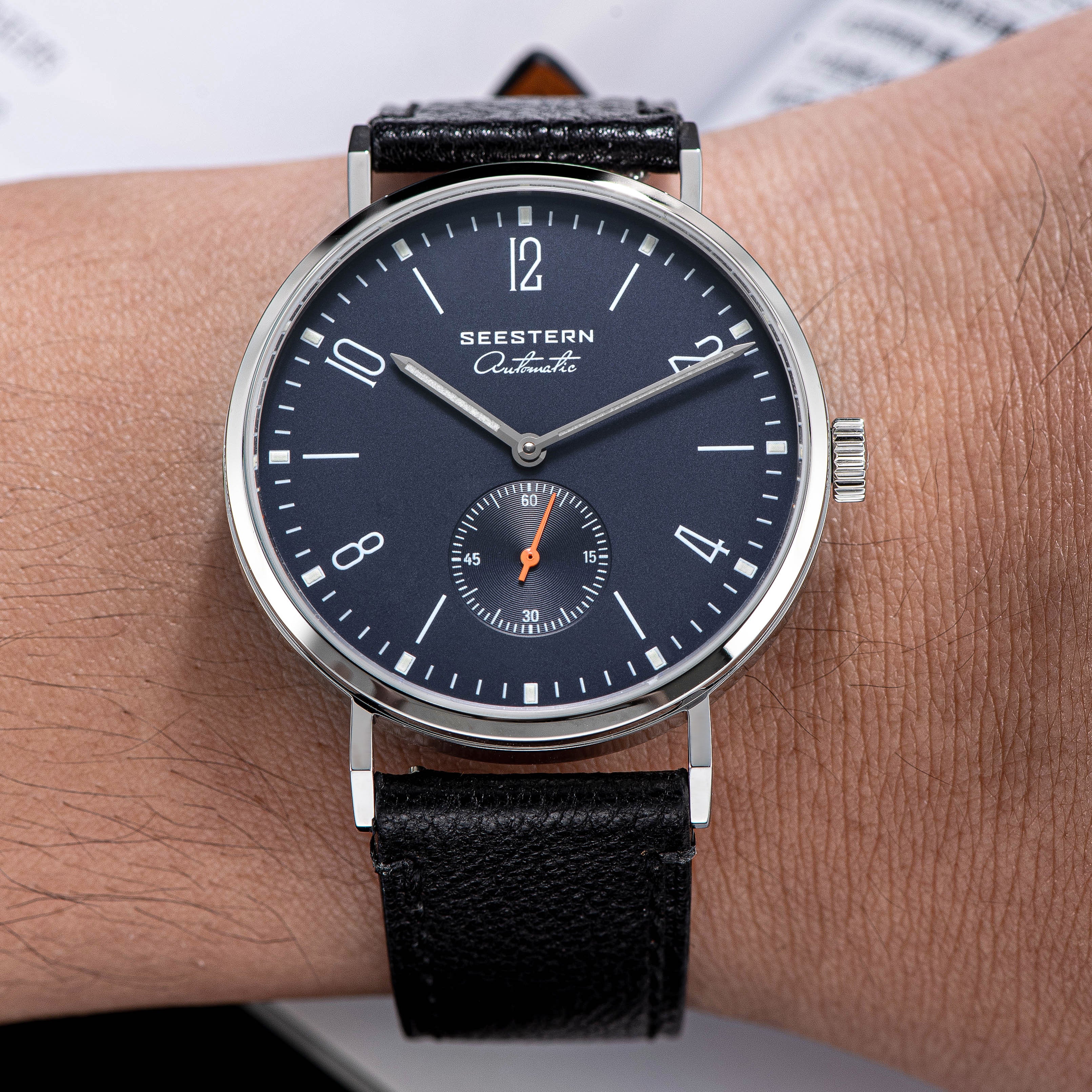 Seestern Automatic S382 38mm Deep Blue Dial Classic Automatic Watch
