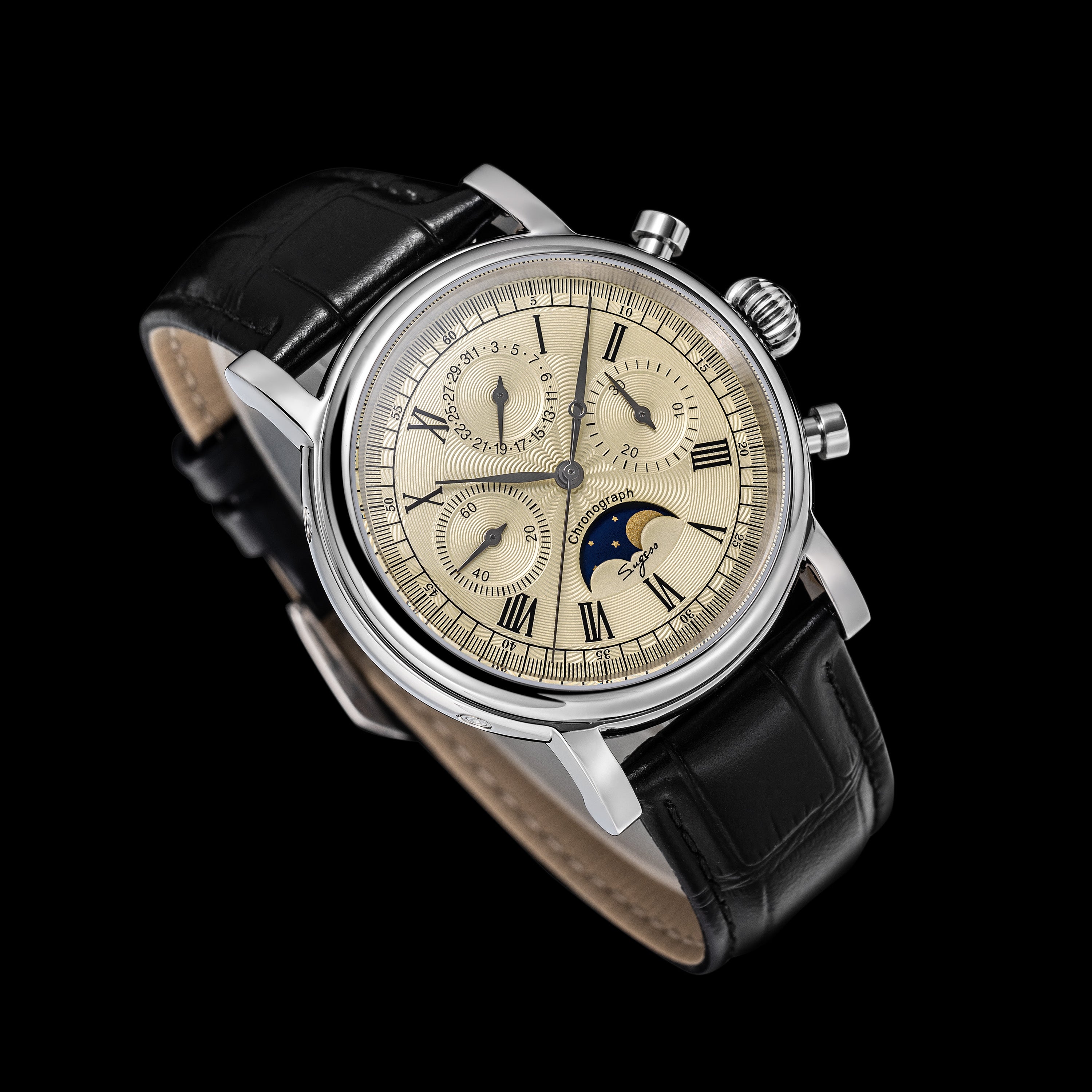 Sugess Moonphase Seagull ST1908 Movement Watch SUM199B