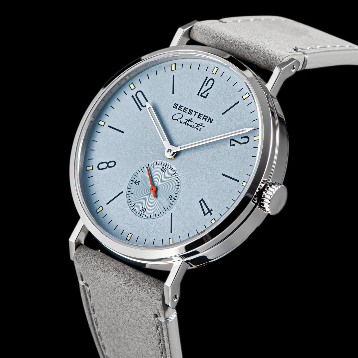 Seestern Automatic S382 38mm Light Blue Dial Classic Automatic Watch