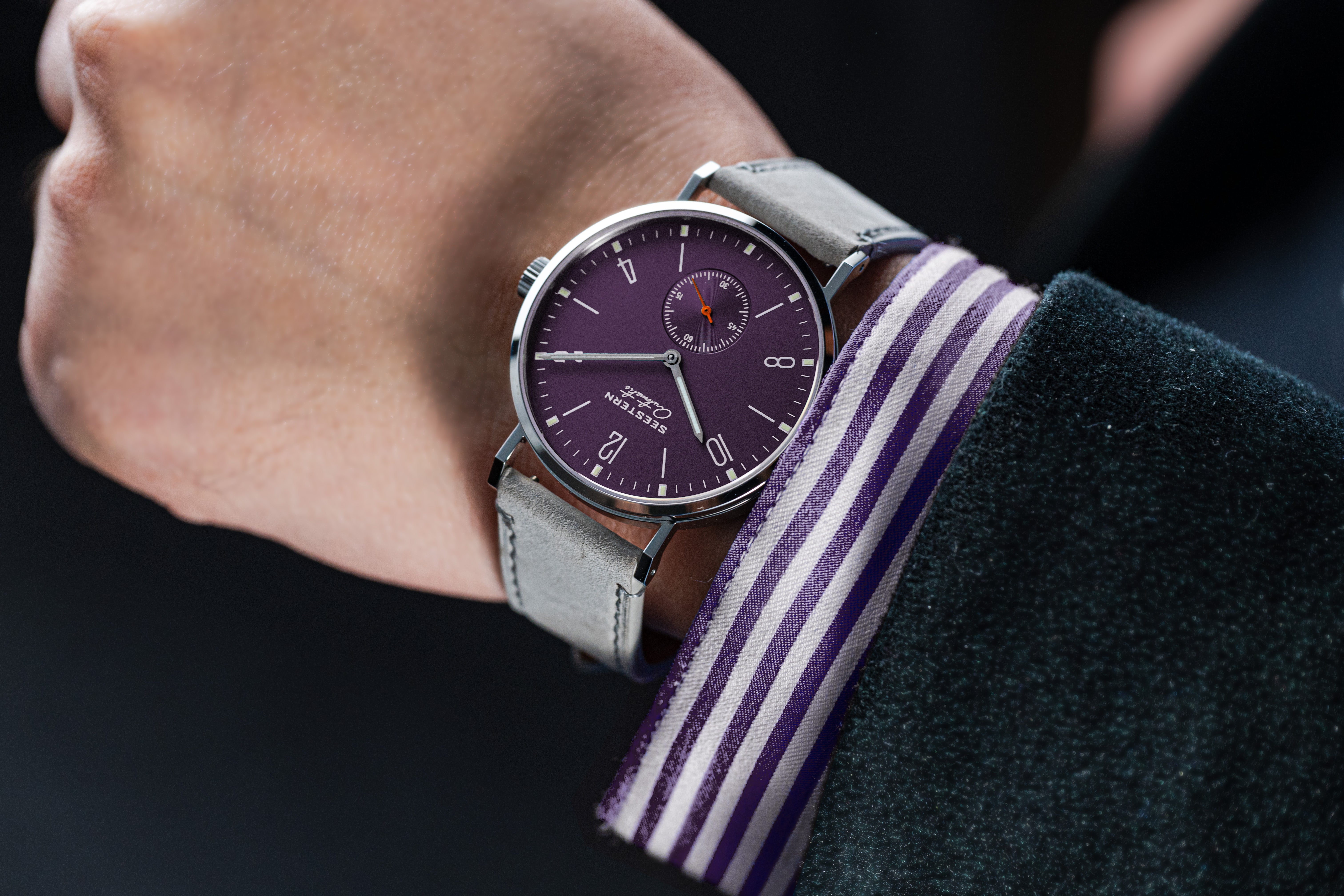 Seestern Automatic S382 38mm Purple Dial Classic Automatic Watch
